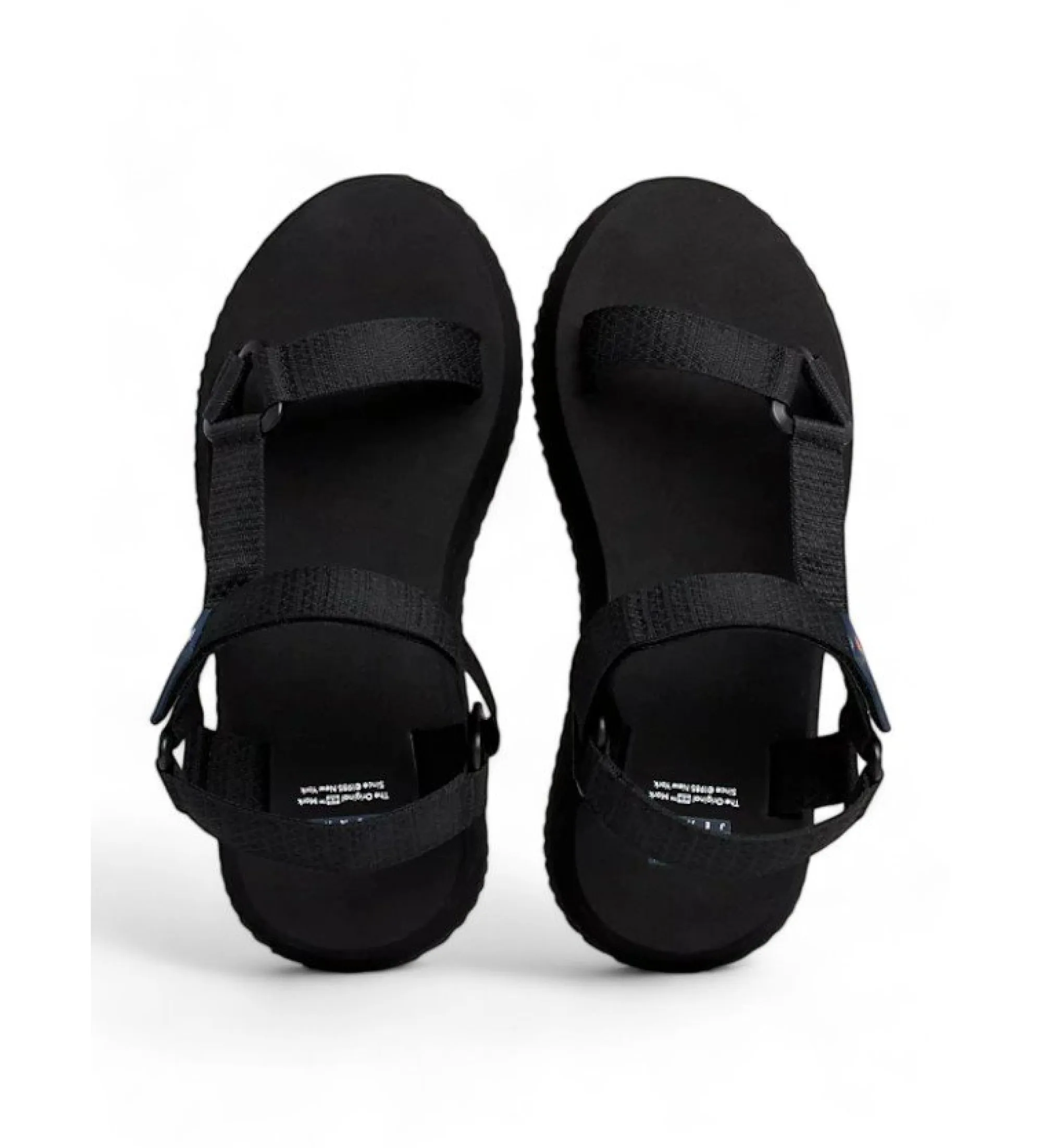 Sandalias de plataforma con parche negro