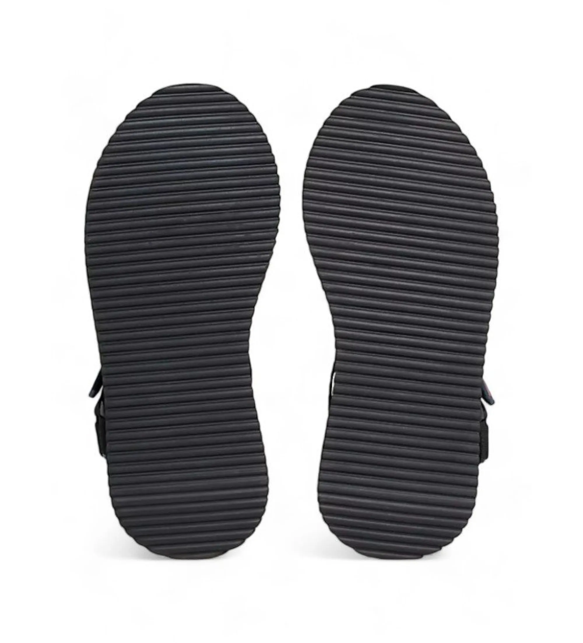 Sandalias de plataforma con parche negro