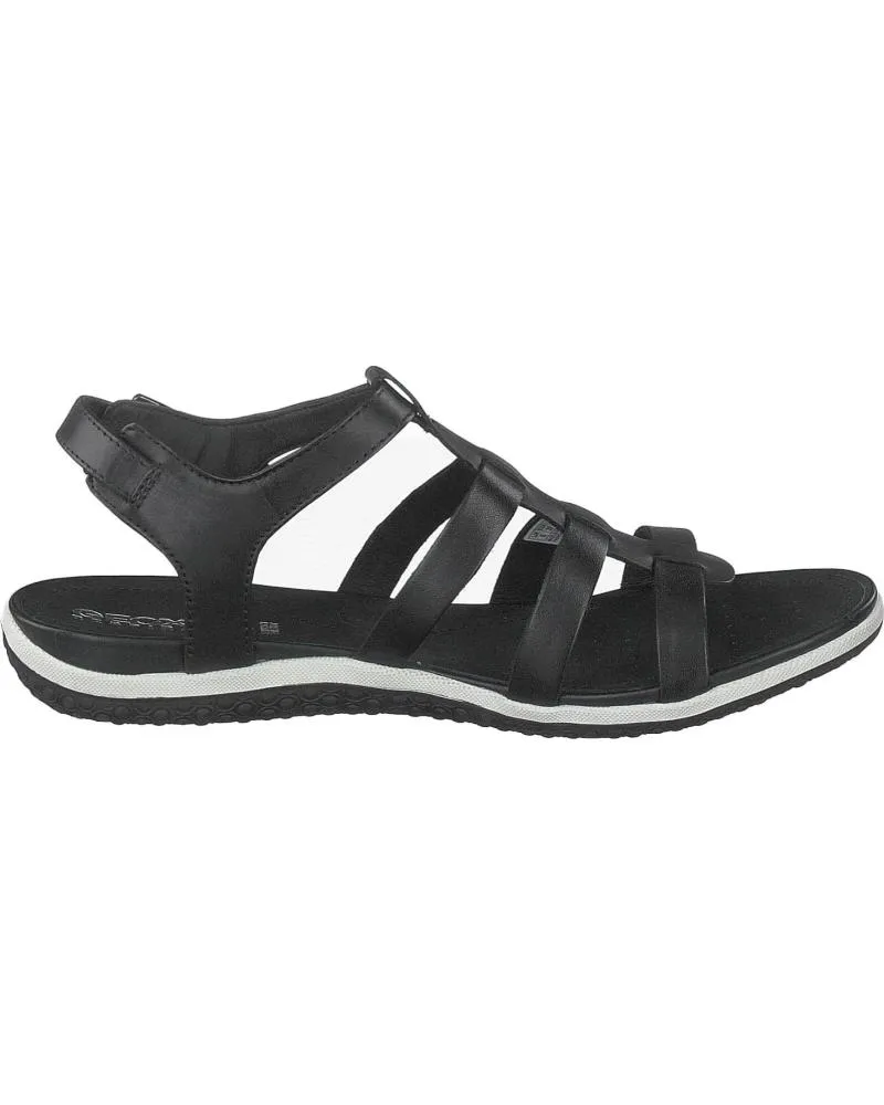 Sandalias GEOX  de Mujer SANDALIA CASUAL DE PIEL CON SUELA DE GOMA TRANSPIRABLE  NEGRO