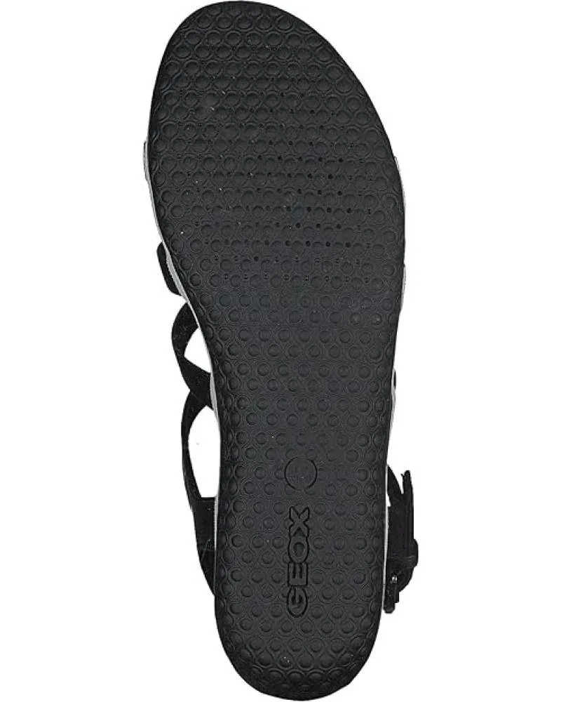 Sandalias GEOX  de Mujer SANDALIA CASUAL DE PIEL CON SUELA DE GOMA TRANSPIRABLE  NEGRO