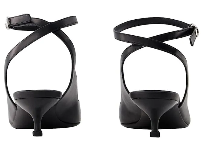 SANDALIAS PUNK  ALEXANDER MCQUEEN  PIEL  NEGRO/PLATA 