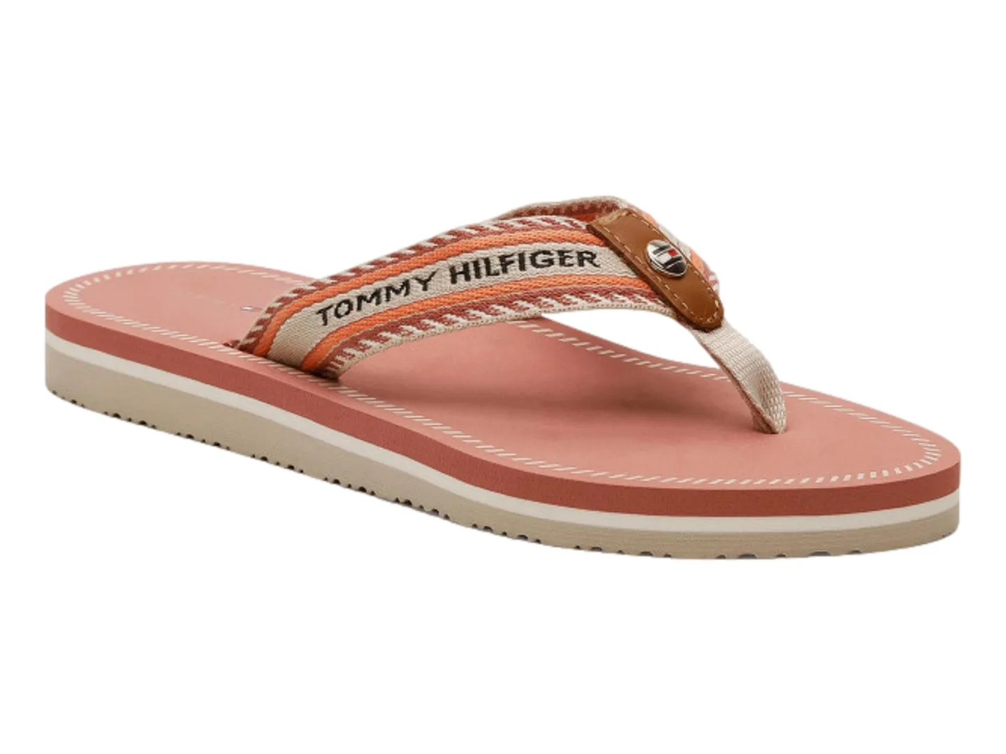 Sandalias Tommy Hilfiger Th Artisanal Flat Beach Sandal Para Mujer