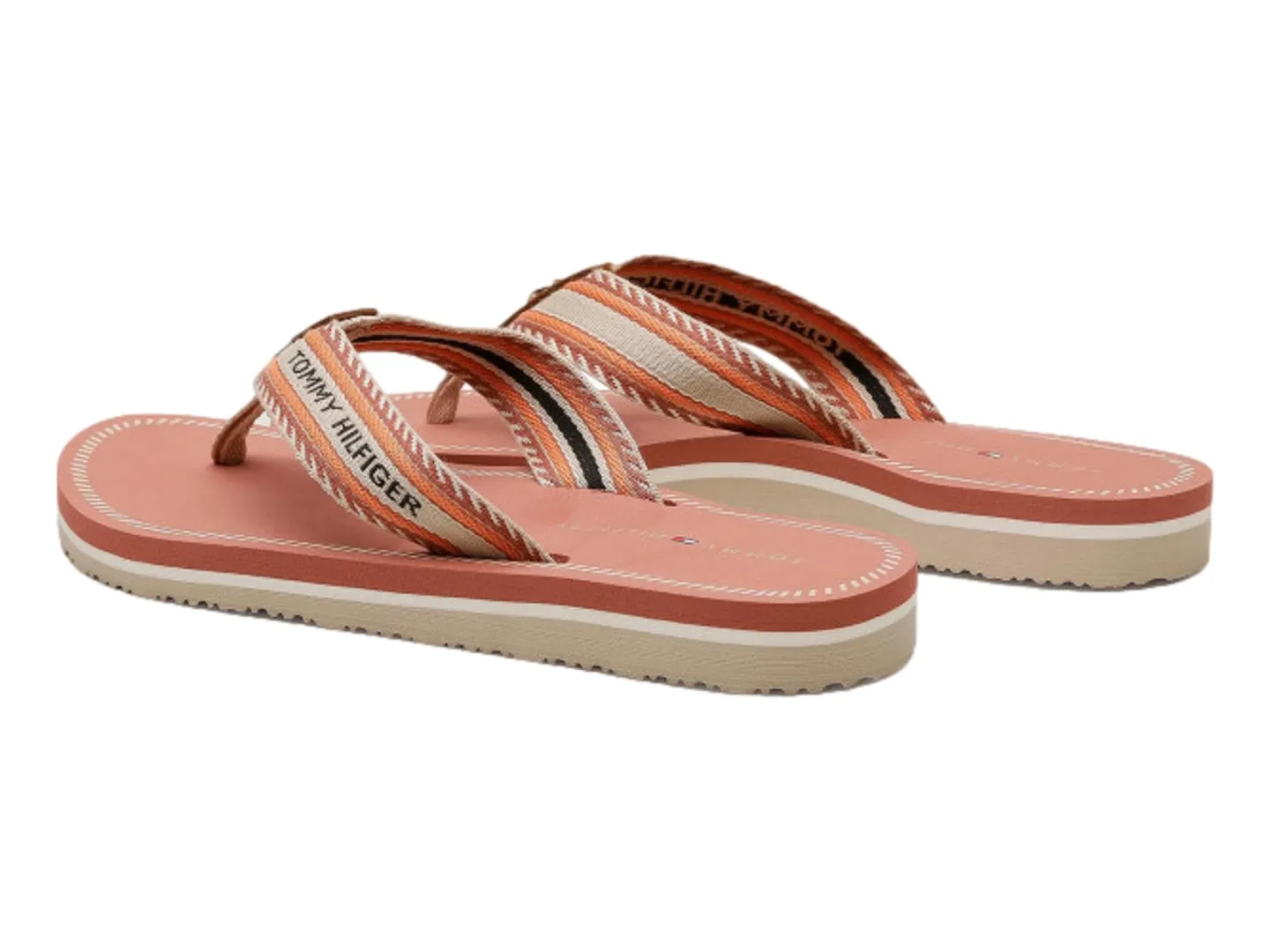 Sandalias Tommy Hilfiger Th Artisanal Flat Beach Sandal Para Mujer