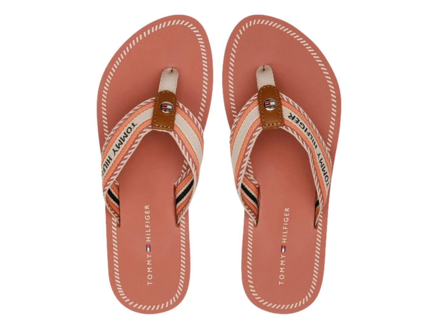 Sandalias Tommy Hilfiger Th Artisanal Flat Beach Sandal Para Mujer