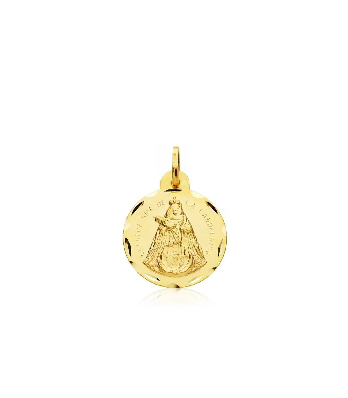 Scapulaire V. Candelaria et Christ de La Laguna Or 18K 18mm
