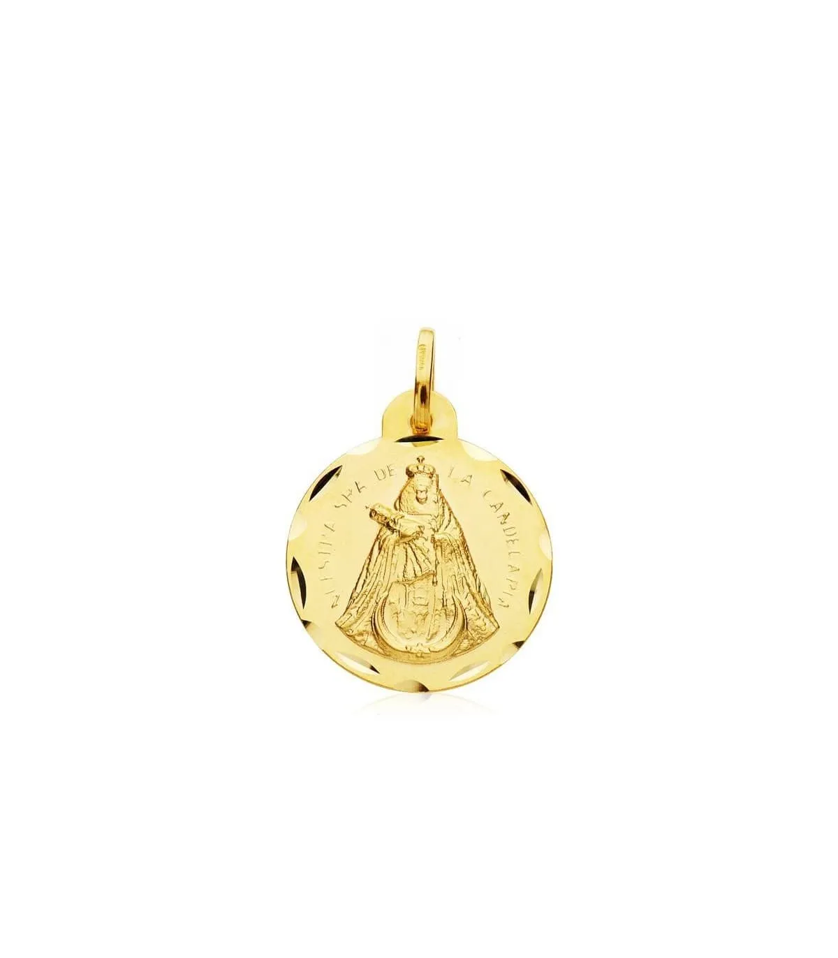 Scapulaire V. Candelaria et Christ de La Laguna Or 18K 20mm