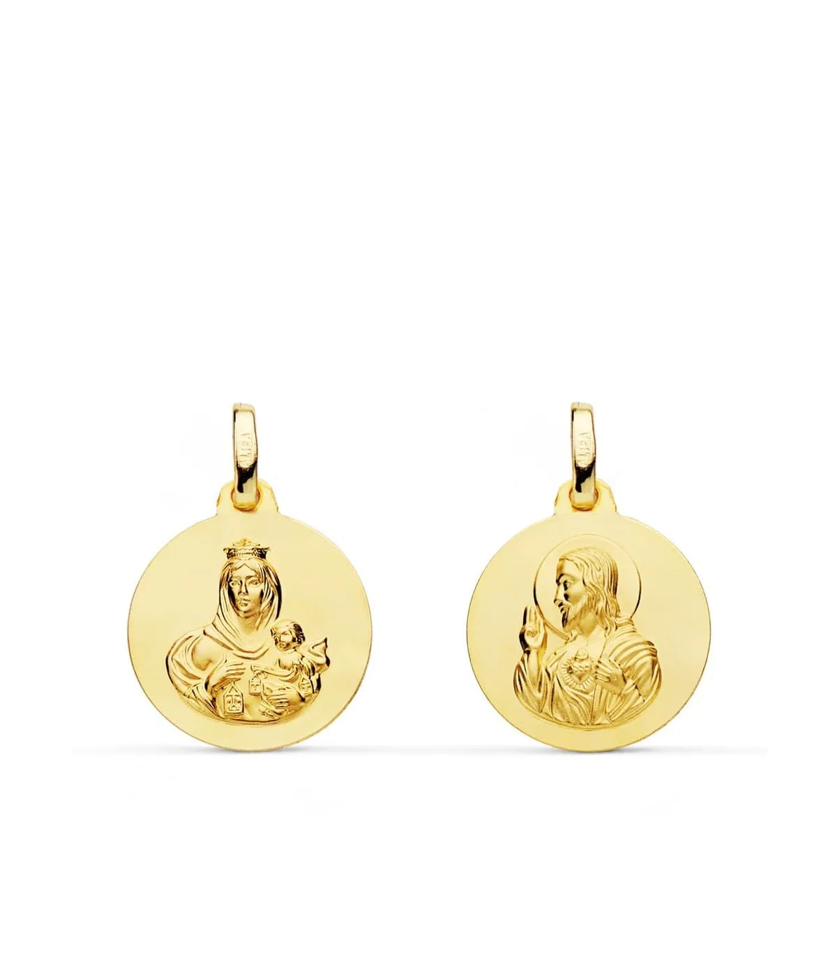 Scapulaire V. Carmel et C. de Jésus Or 18K 16 MM