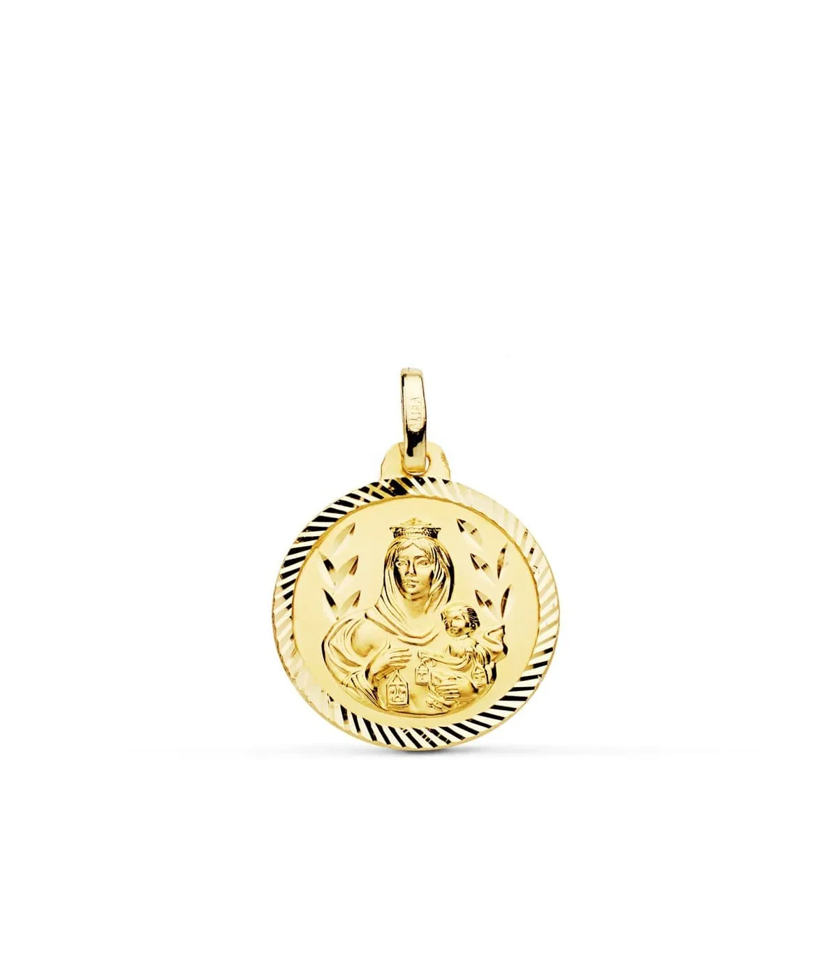 Scapulaire V. Carmel et C. de Jésus Or 18K 18 mm Diamanté