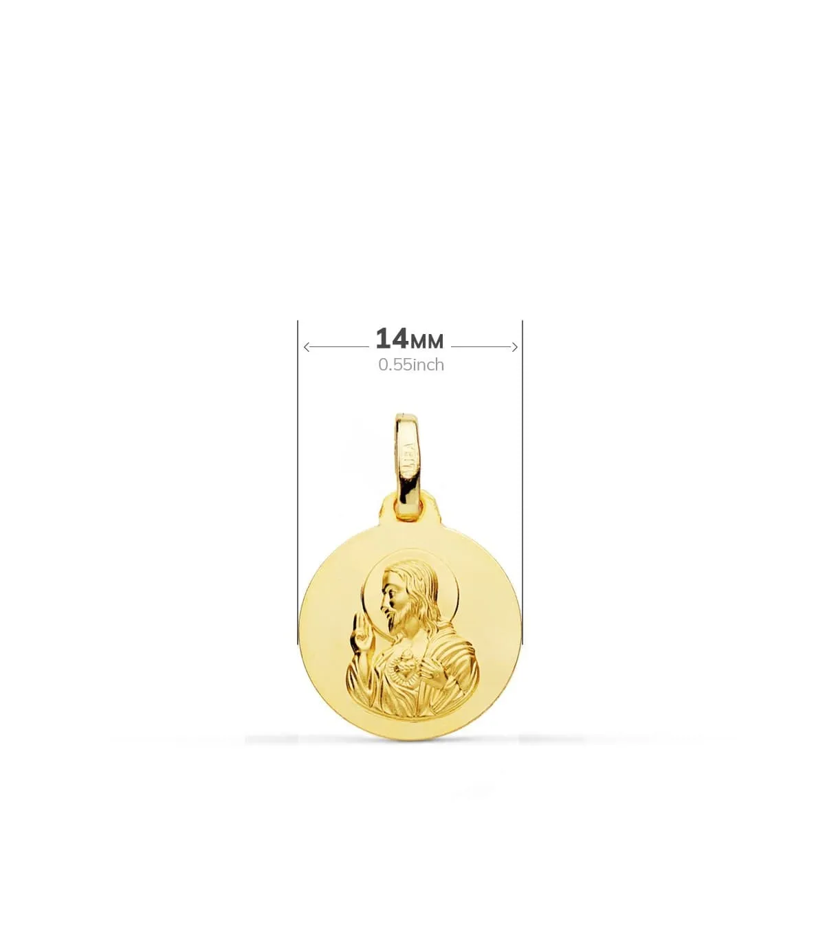 Scapulaire V. Carmel et C. Jésus 18 carats 14MM