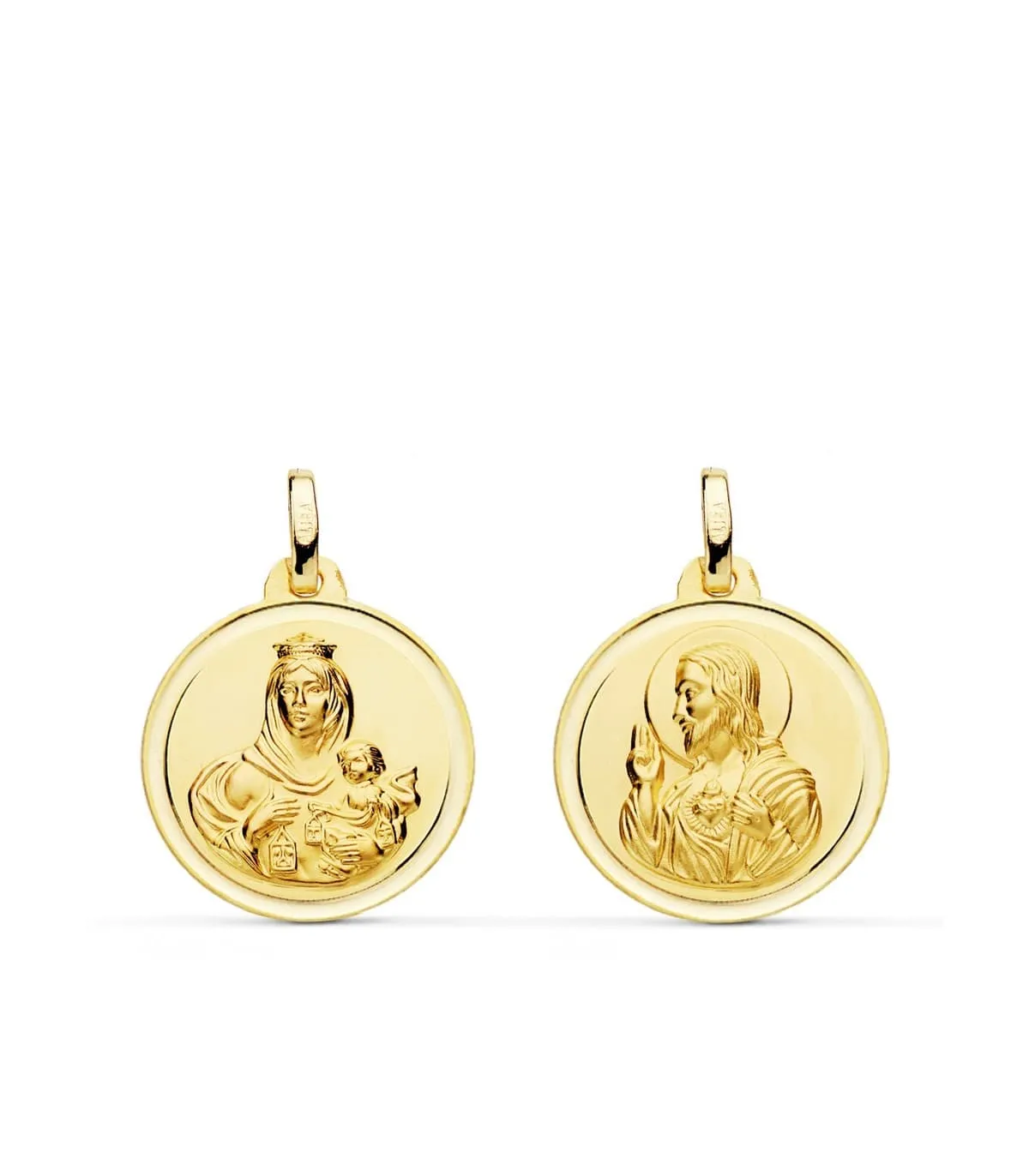 Scapulaire V. du Carmel/Sacré Coeur 18K 18 mm