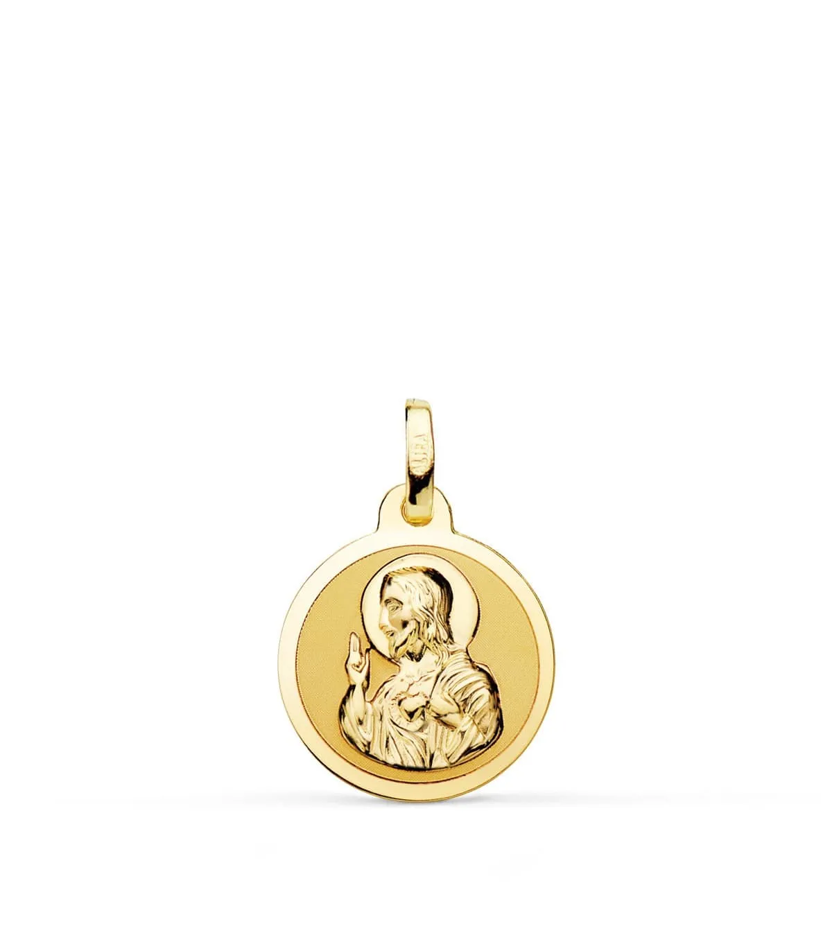 Scapulaire V. du Mont Carmel et C. Jésus Or 18K 14 mm Brillant