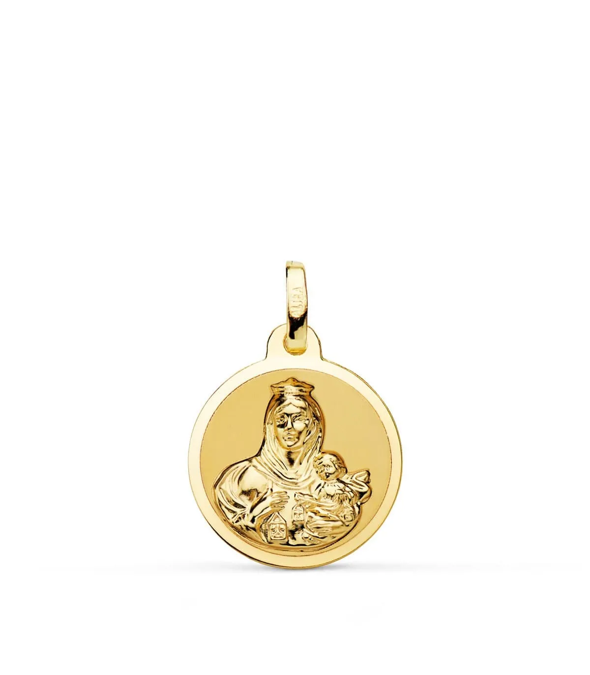 Scapulaire V. du Mont Carmel et C. Jésus Or 18K 16 mm Brillant