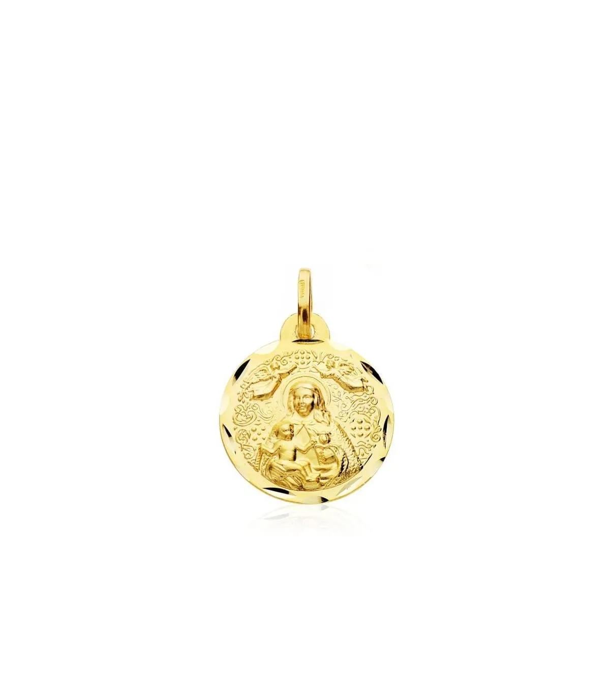 Scapulaire V. du Rocio et V. de la Cinta Or 18K 16 mm