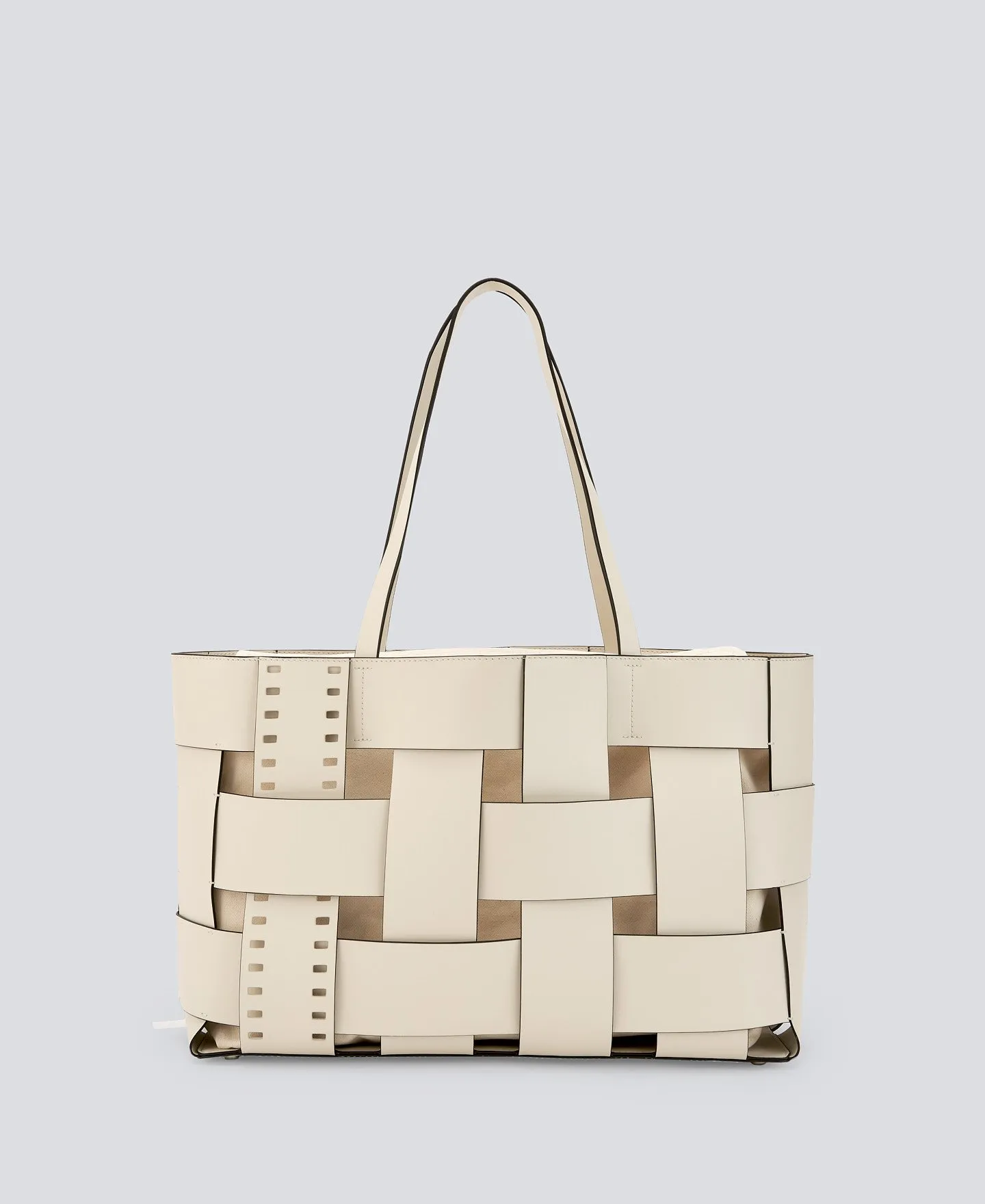 Shopper en piel responsable beis mujer