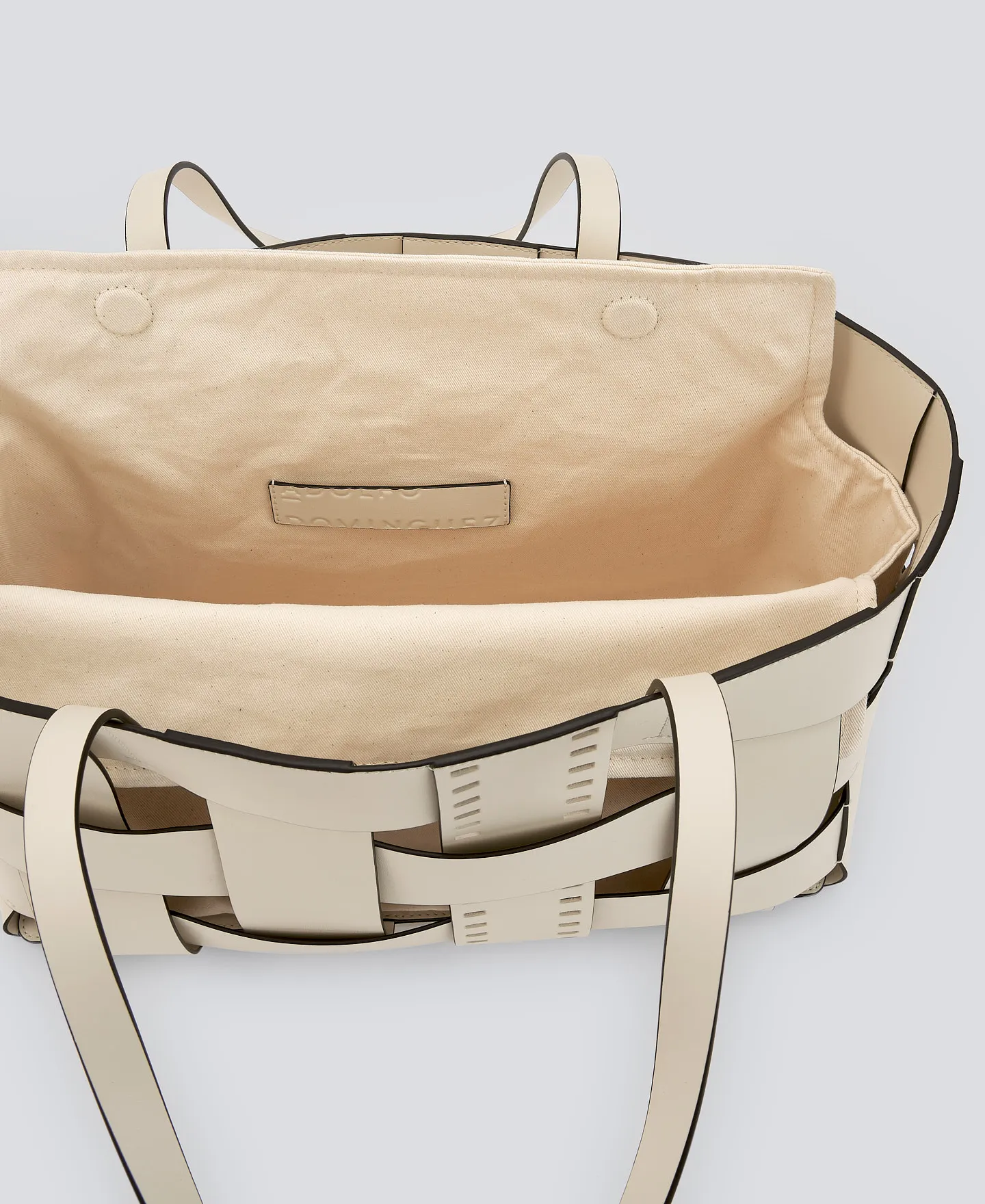 Shopper en piel responsable beis mujer