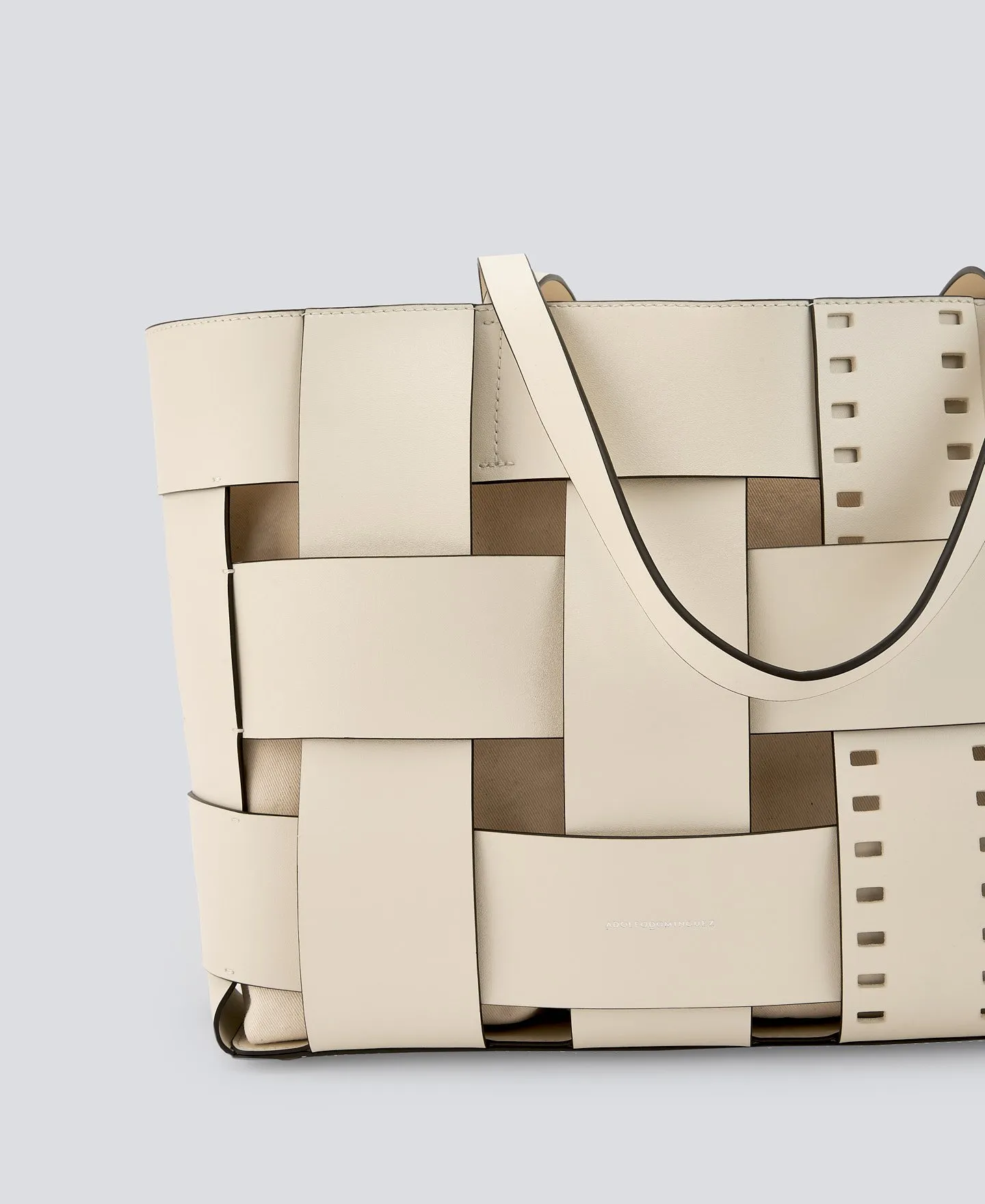 Shopper en piel responsable beis mujer
