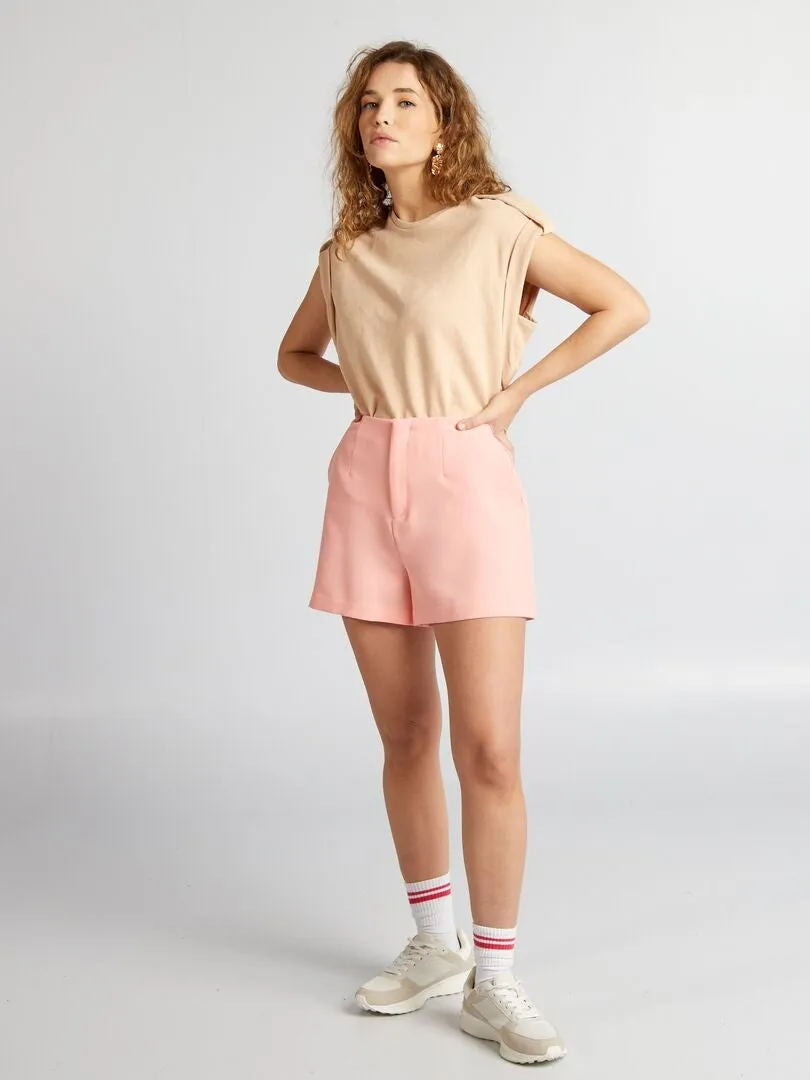 SHORT DE TIRO ALTO SMART  ROSA