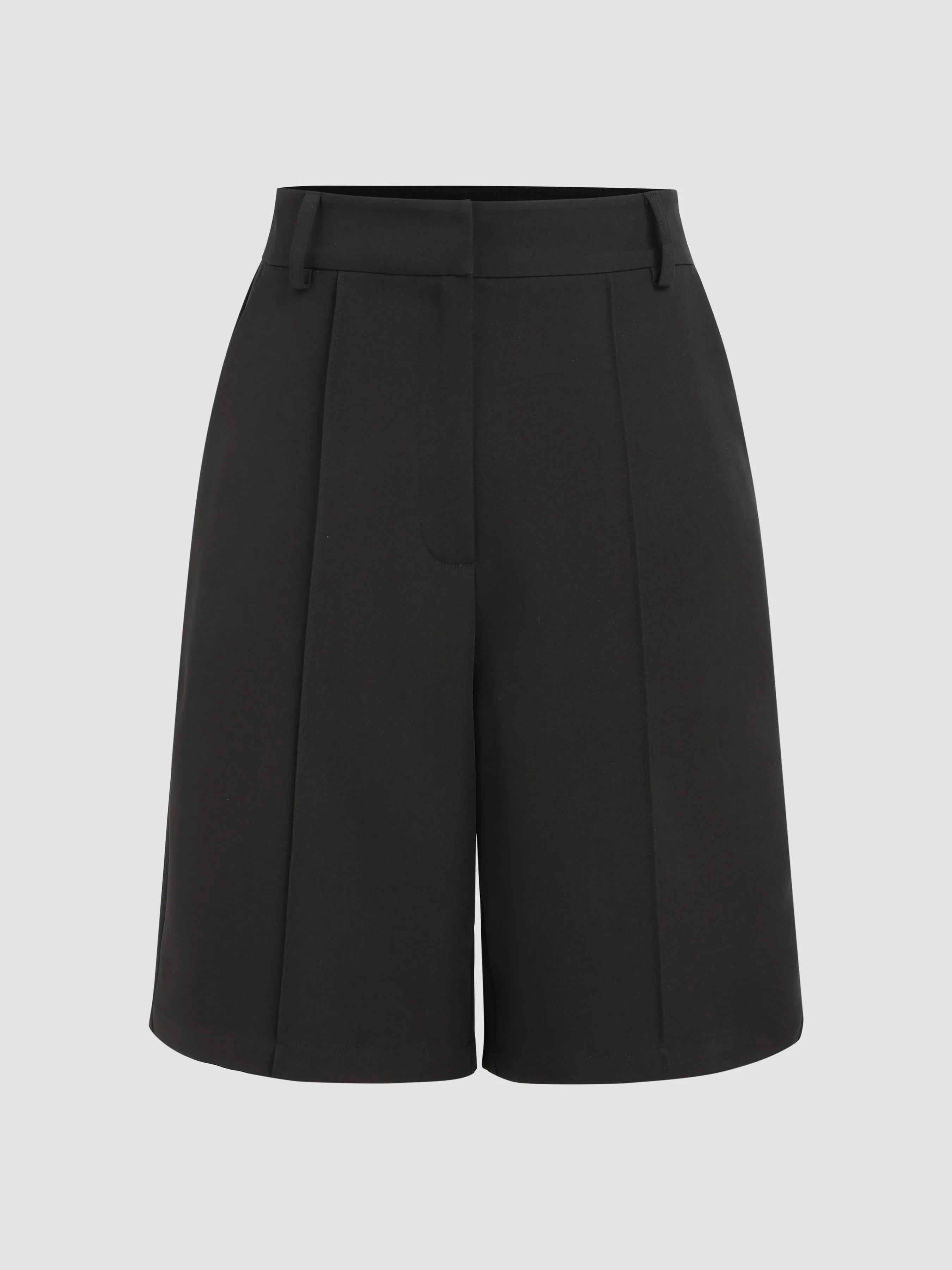  Shorts Plisados de Cintura Alta hasta la Rodilla