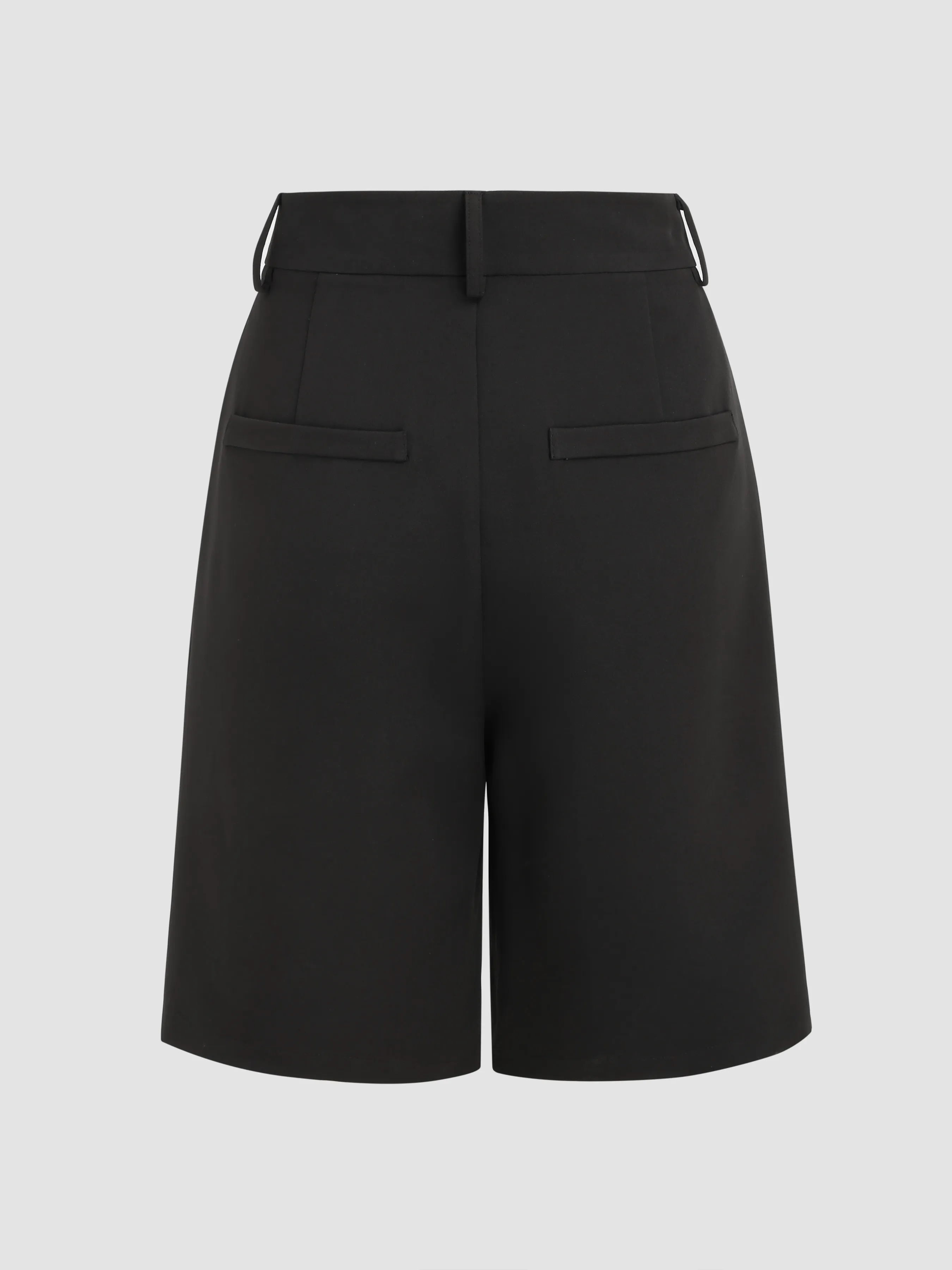  Shorts Plisados de Cintura Alta hasta la Rodilla