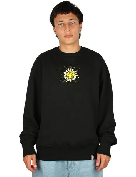 Sudadera Buddy Smile negra para hombre