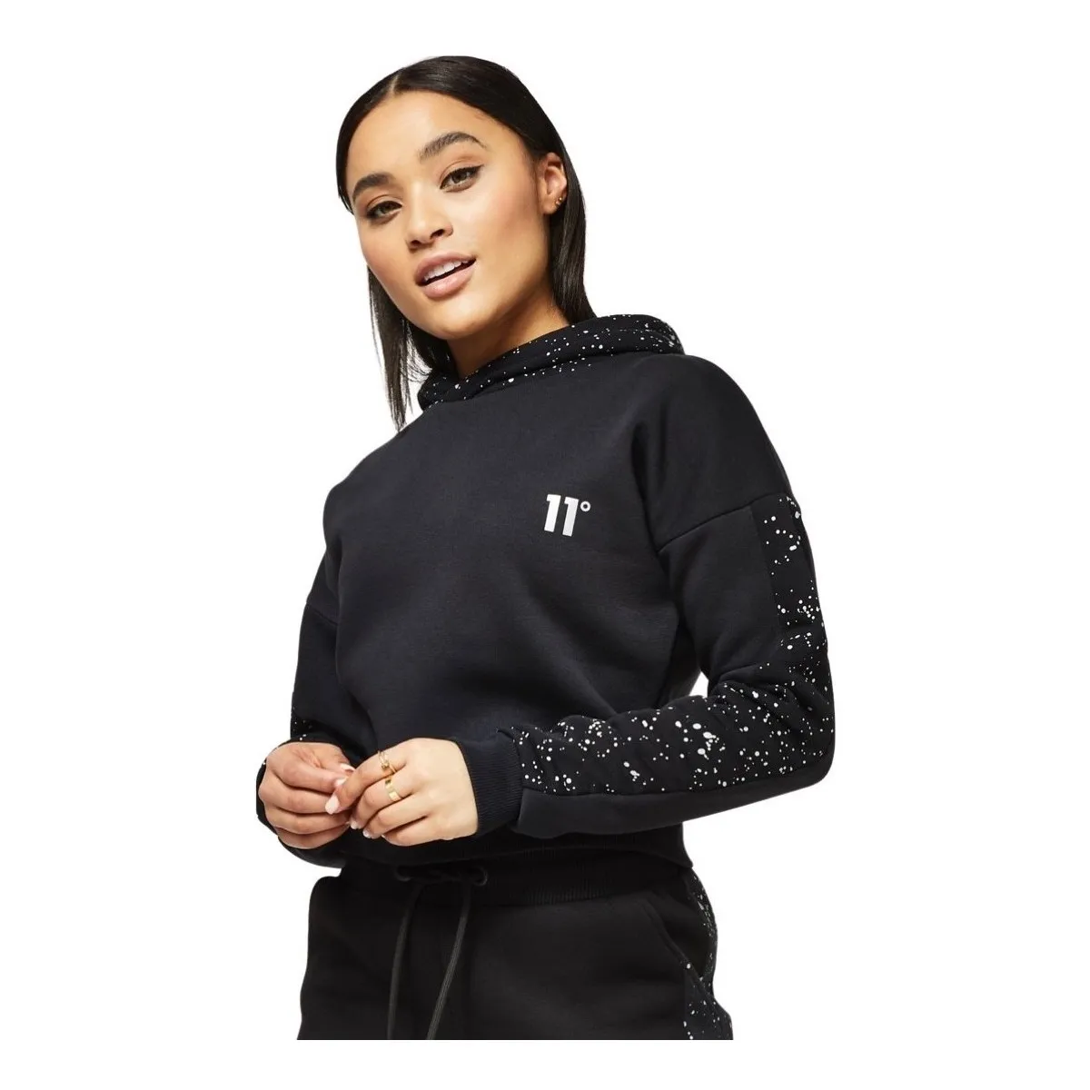 Sudadera  con Salpicadura Reflectante Negro