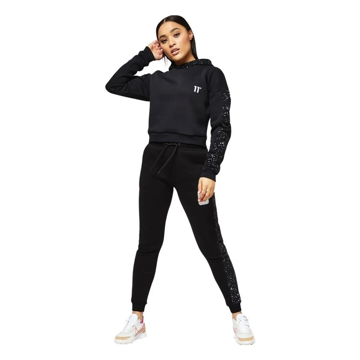 Sudadera  con Salpicadura Reflectante Negro