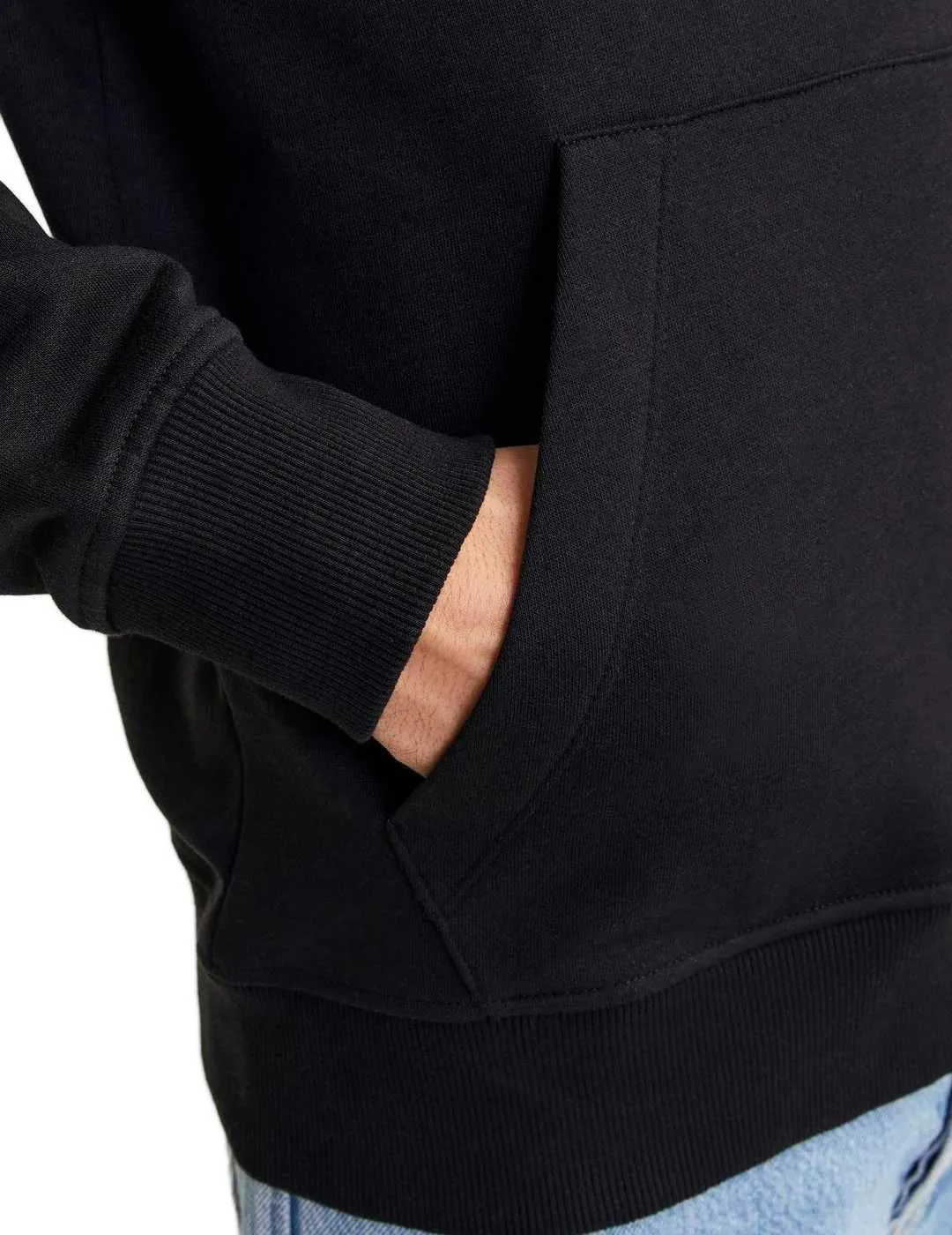 Sudadera Jack&Jones Cobin negro con capucha para hombre