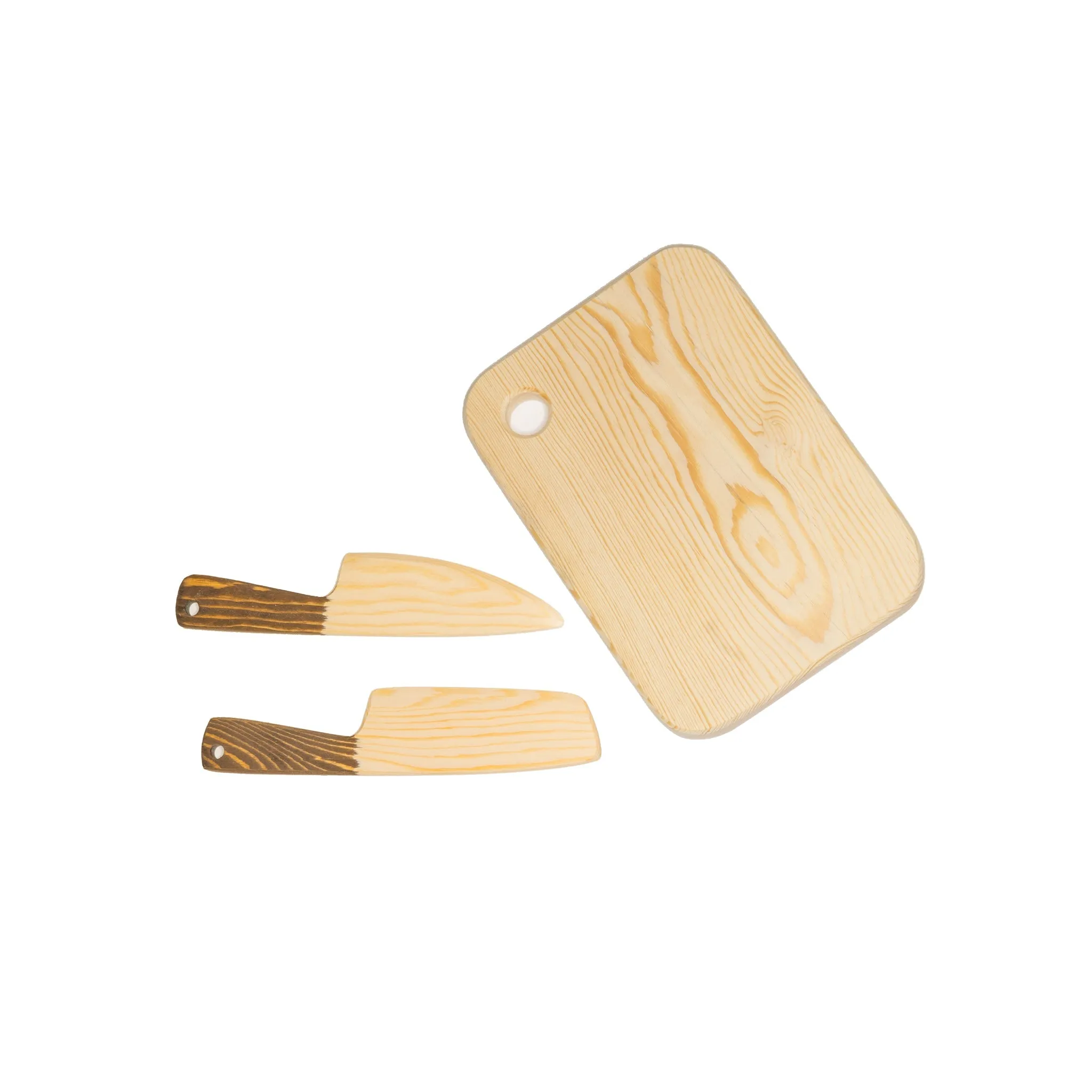 Tabla de cocina con cuchillos Montessori
