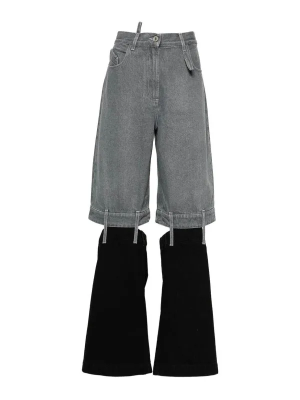 THE ATTICO JEANS BOOTCUT  NEGRO