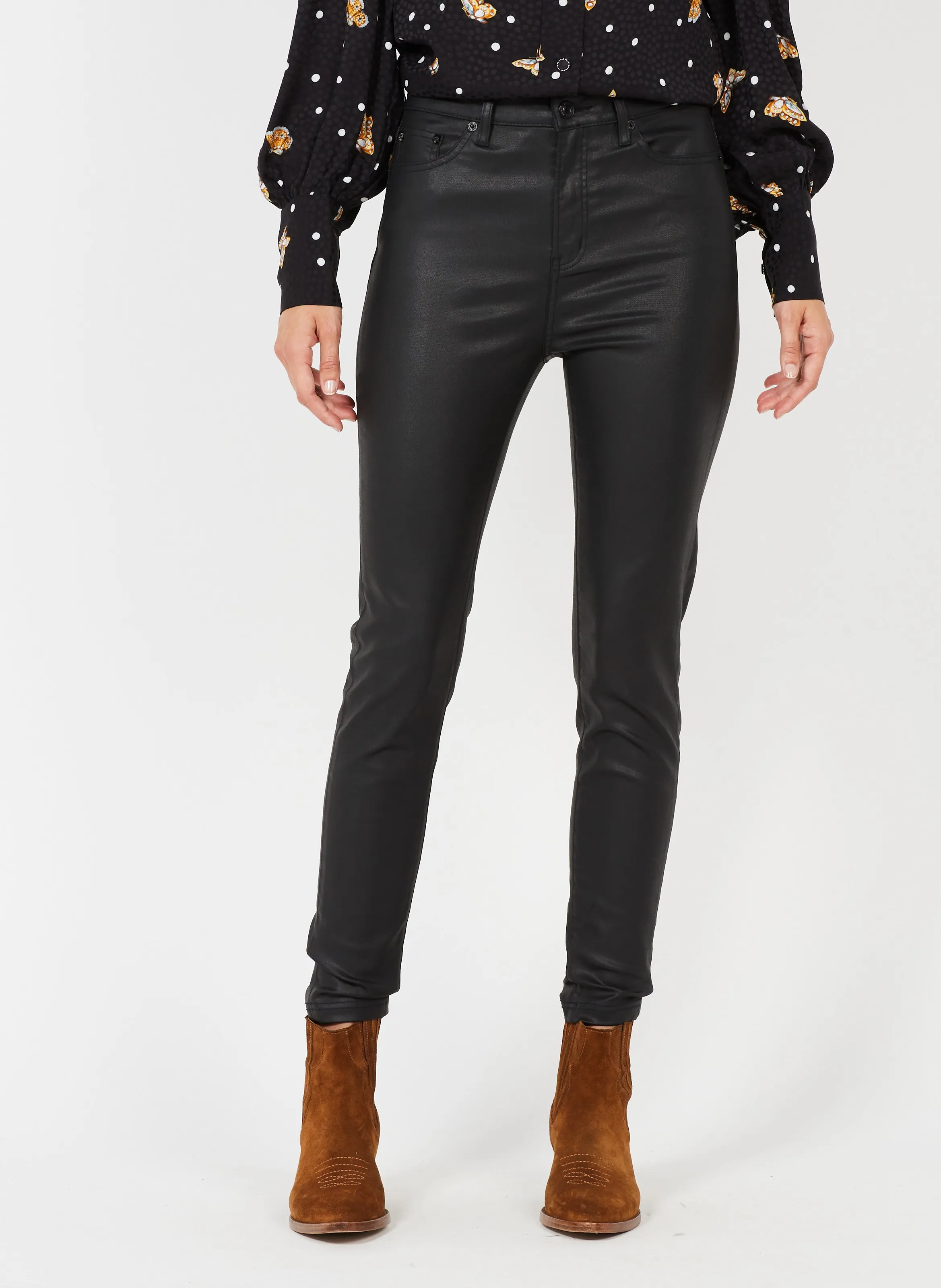 THE KOOPLES Vaquero slim con 5 bolsillos revestido en negro