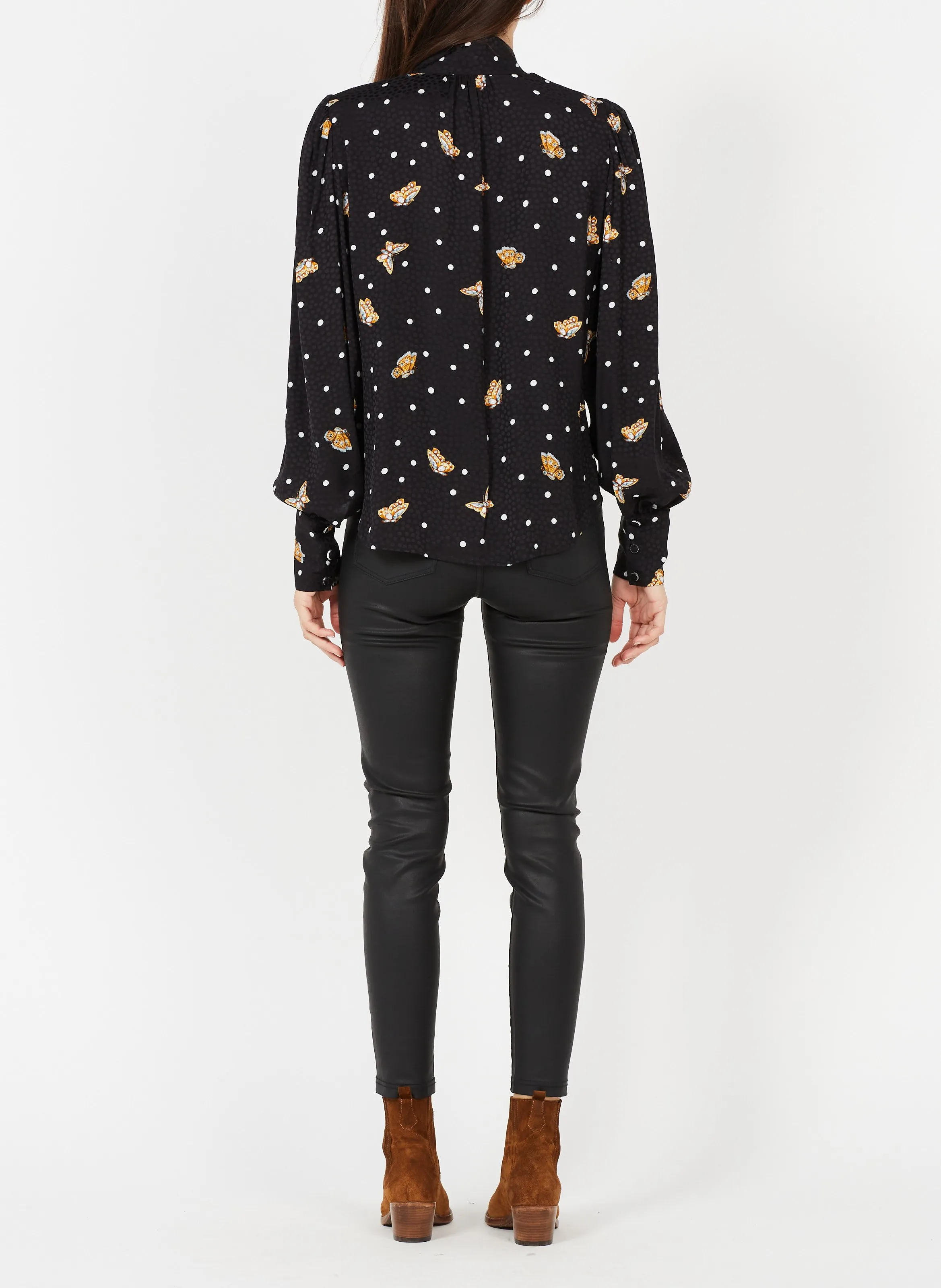 THE KOOPLES Vaquero slim con 5 bolsillos revestido en negro