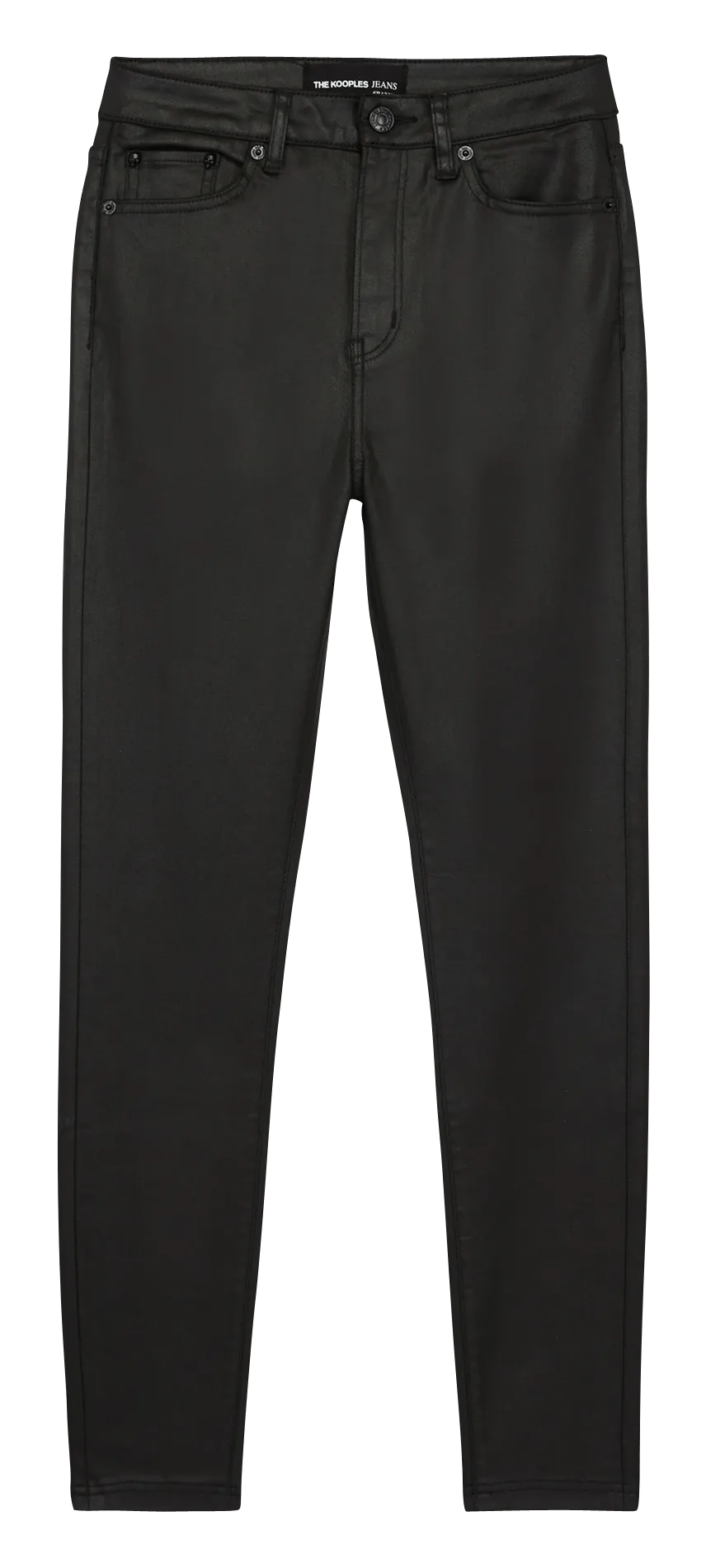 THE KOOPLES Vaquero slim con 5 bolsillos revestido en negro