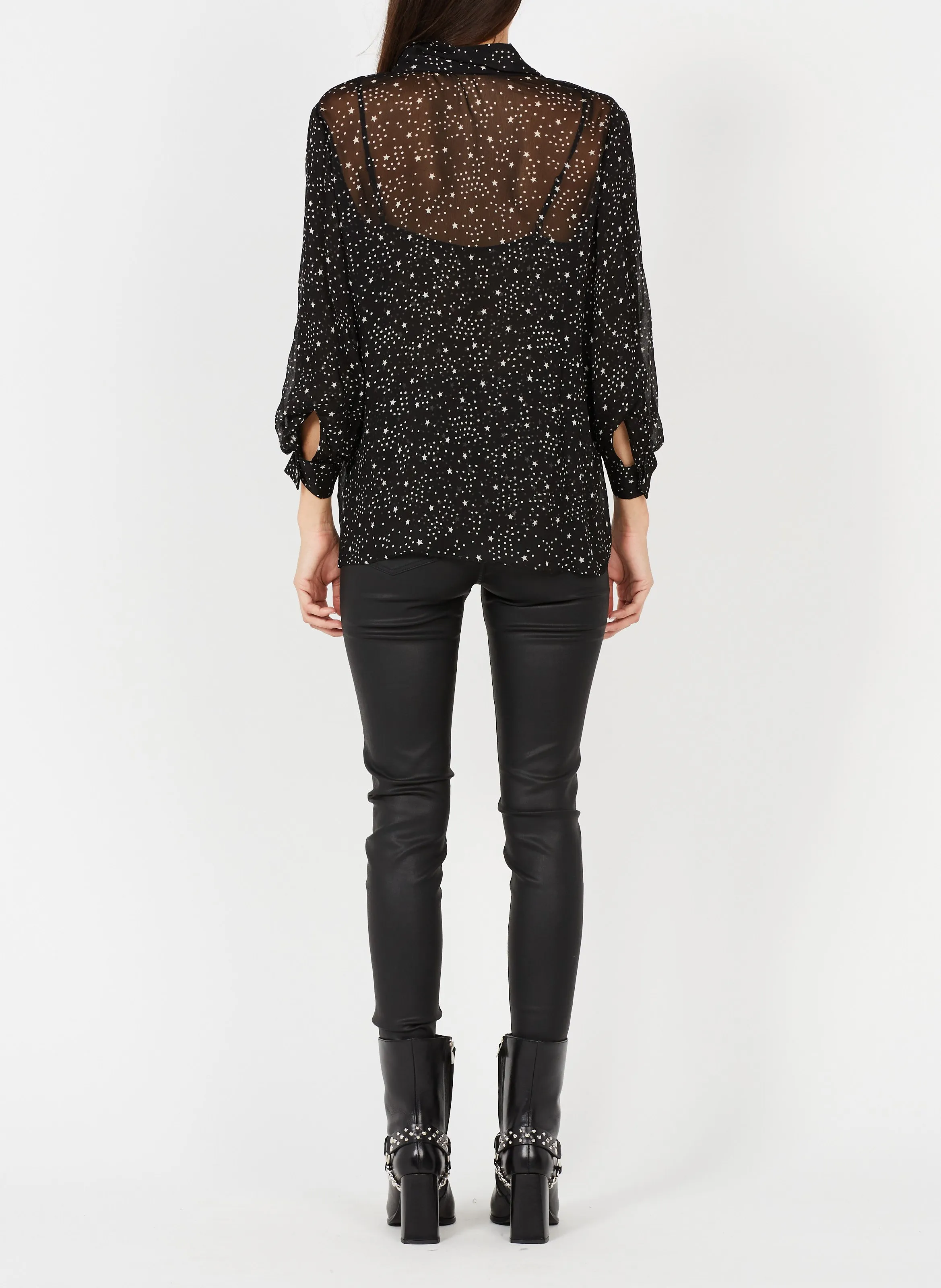 THE KOOPLES Vaquero slim con 5 bolsillos revestido en negro