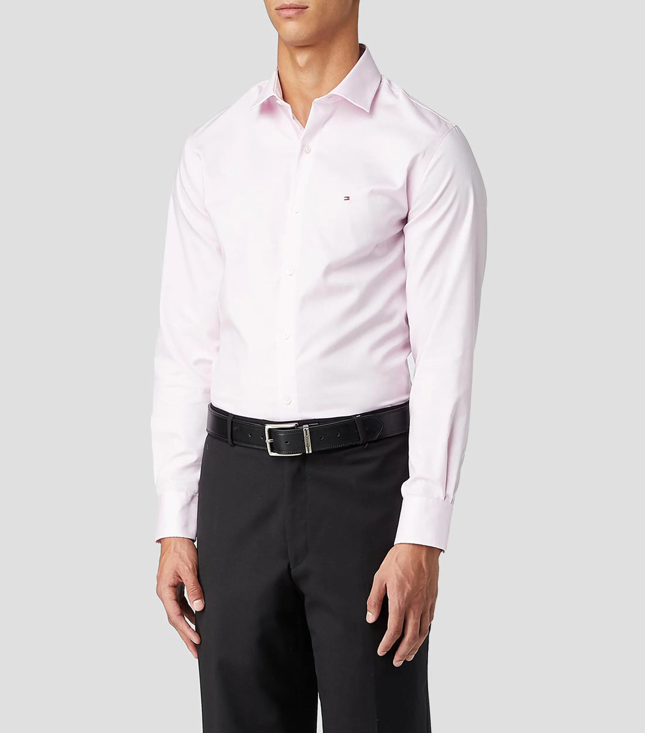 Tommy Hilfiger Camisa lisa de manga larga Hombre