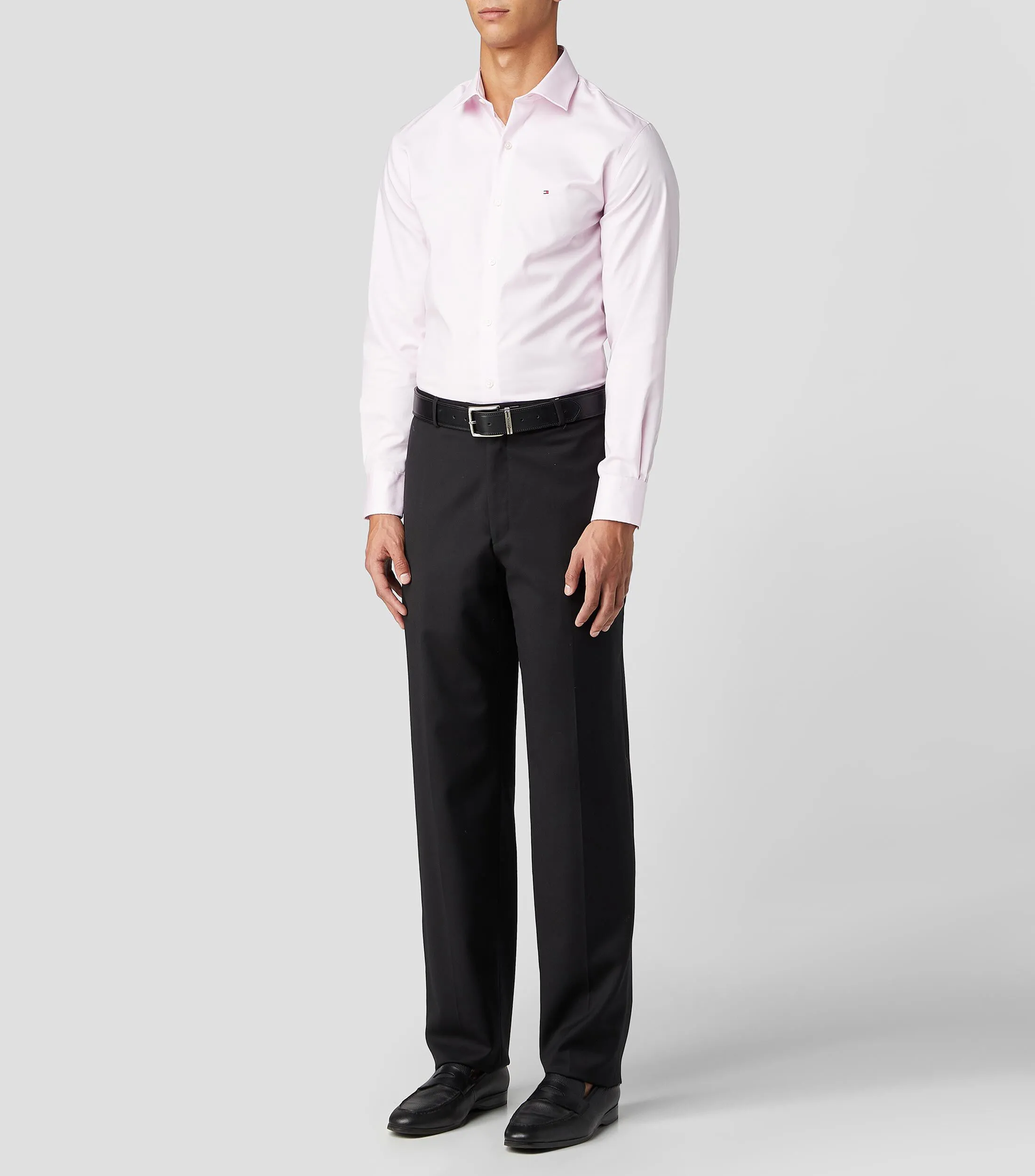 Tommy Hilfiger Camisa lisa de manga larga Hombre