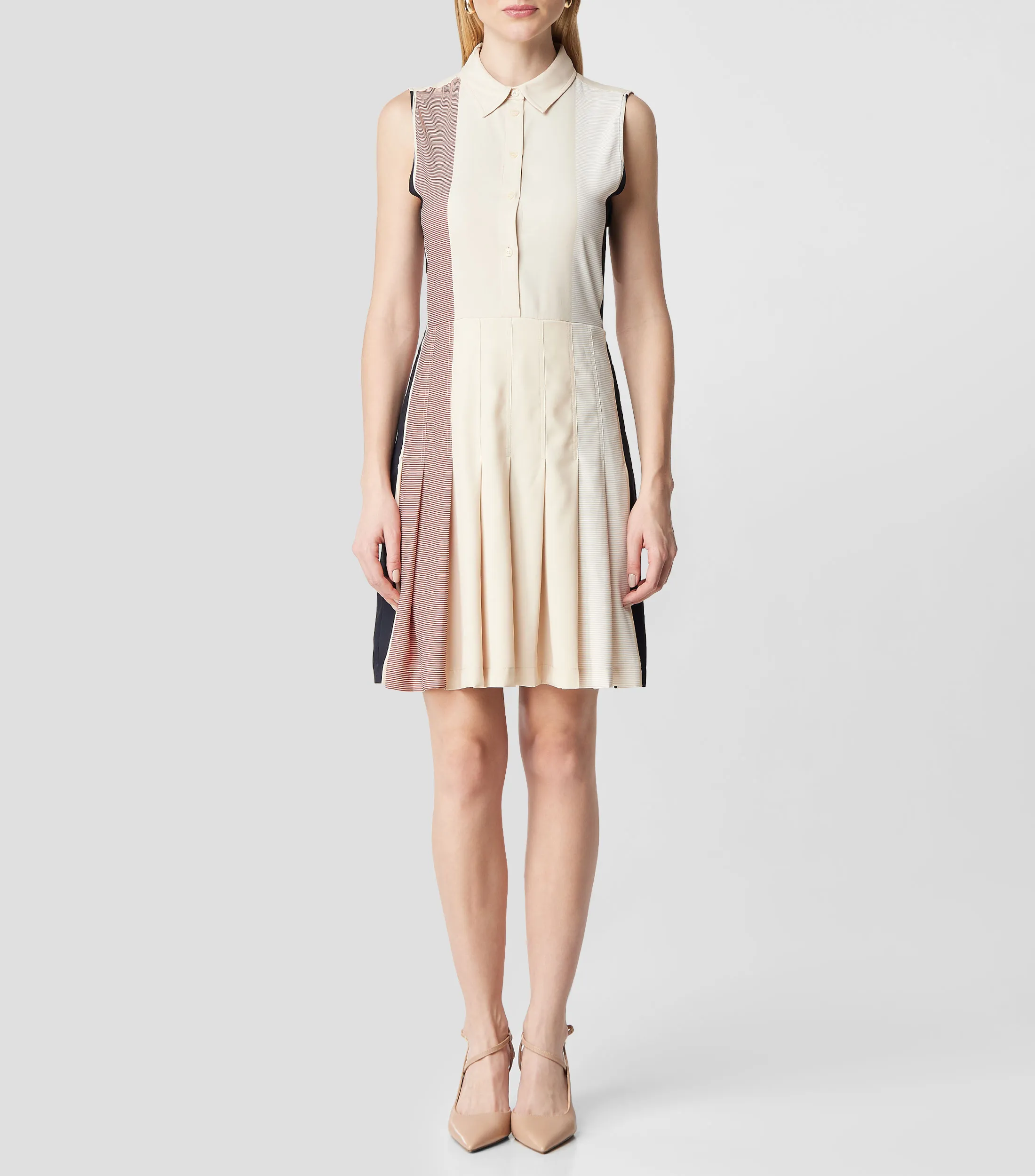 Tommy Hilfiger Vestido midi con bloques a contraste sin mangas Mujer