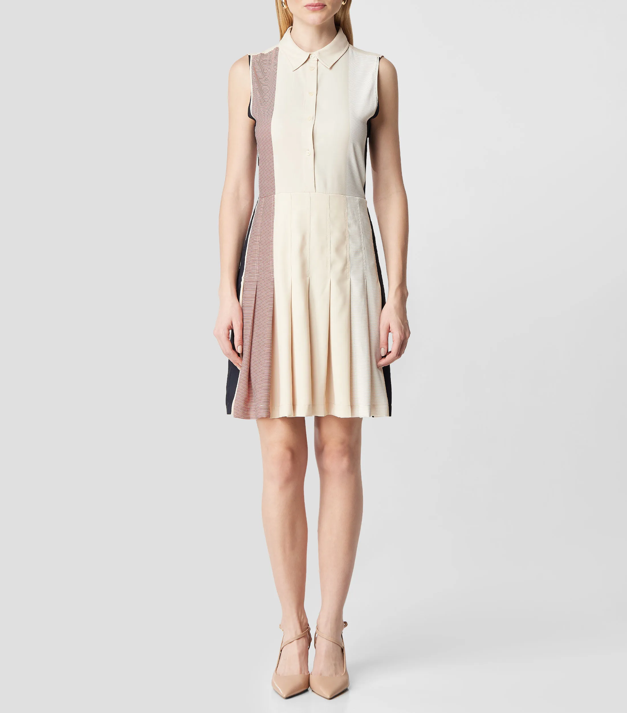 Tommy Hilfiger Vestido midi con bloques a contraste sin mangas Mujer
