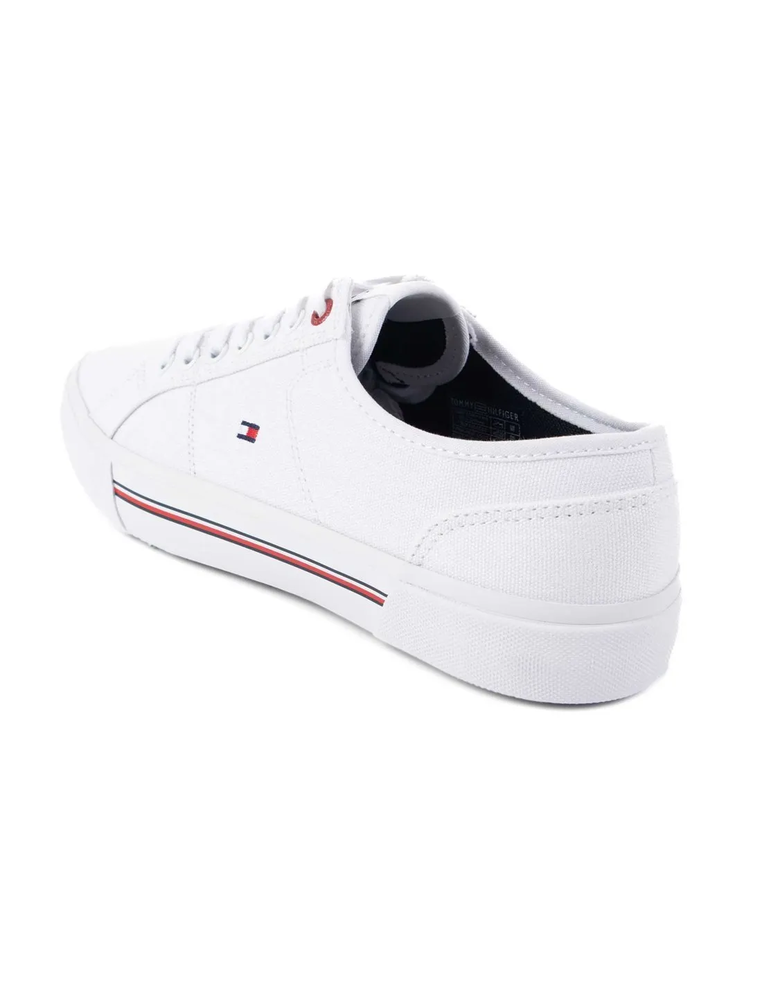 TOMMY HILFIGER  ZAPATILLAS BLANCAS CORE CORPORATE VULC CANVAS HOMBRE