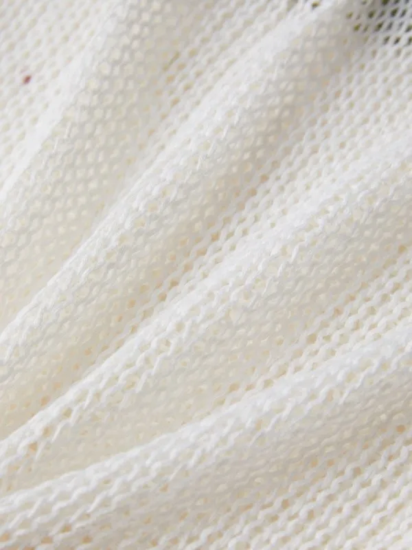 Top corto de tirantes de punto con cordones
