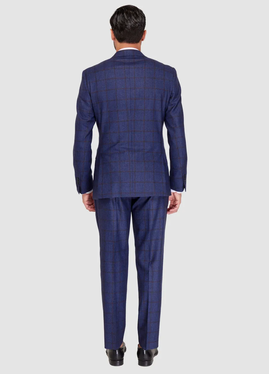 TRAJE CUADRO AZUL CON CUADROS CAFES AP