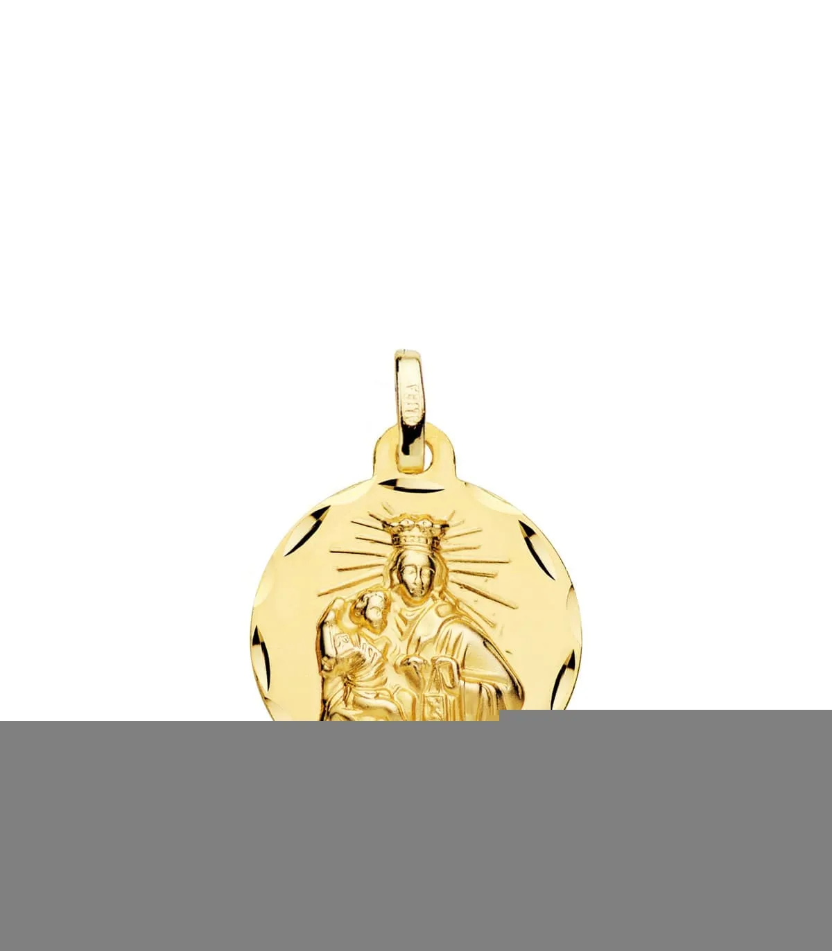 V. du Mont Carmel et C. Jésus Or 18K Scapulaire Sculptée 18mm