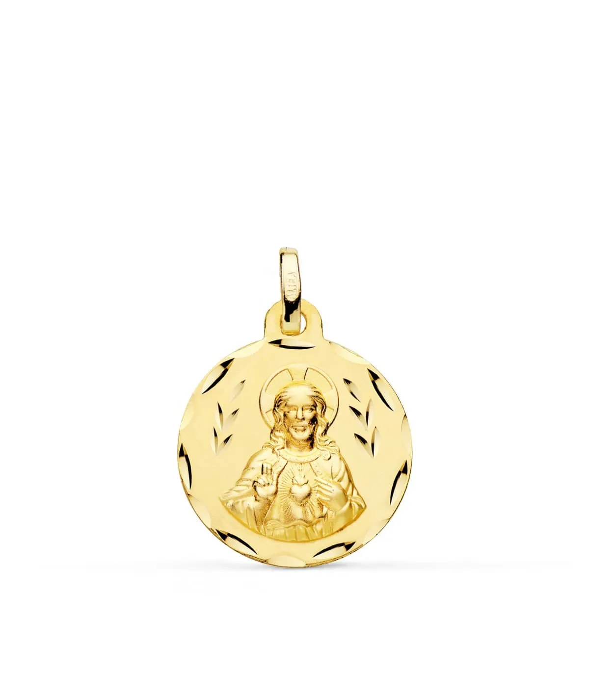 V. du Mont Carmel et C. Jésus Or 18K Scapulaire Sculptée 18mm