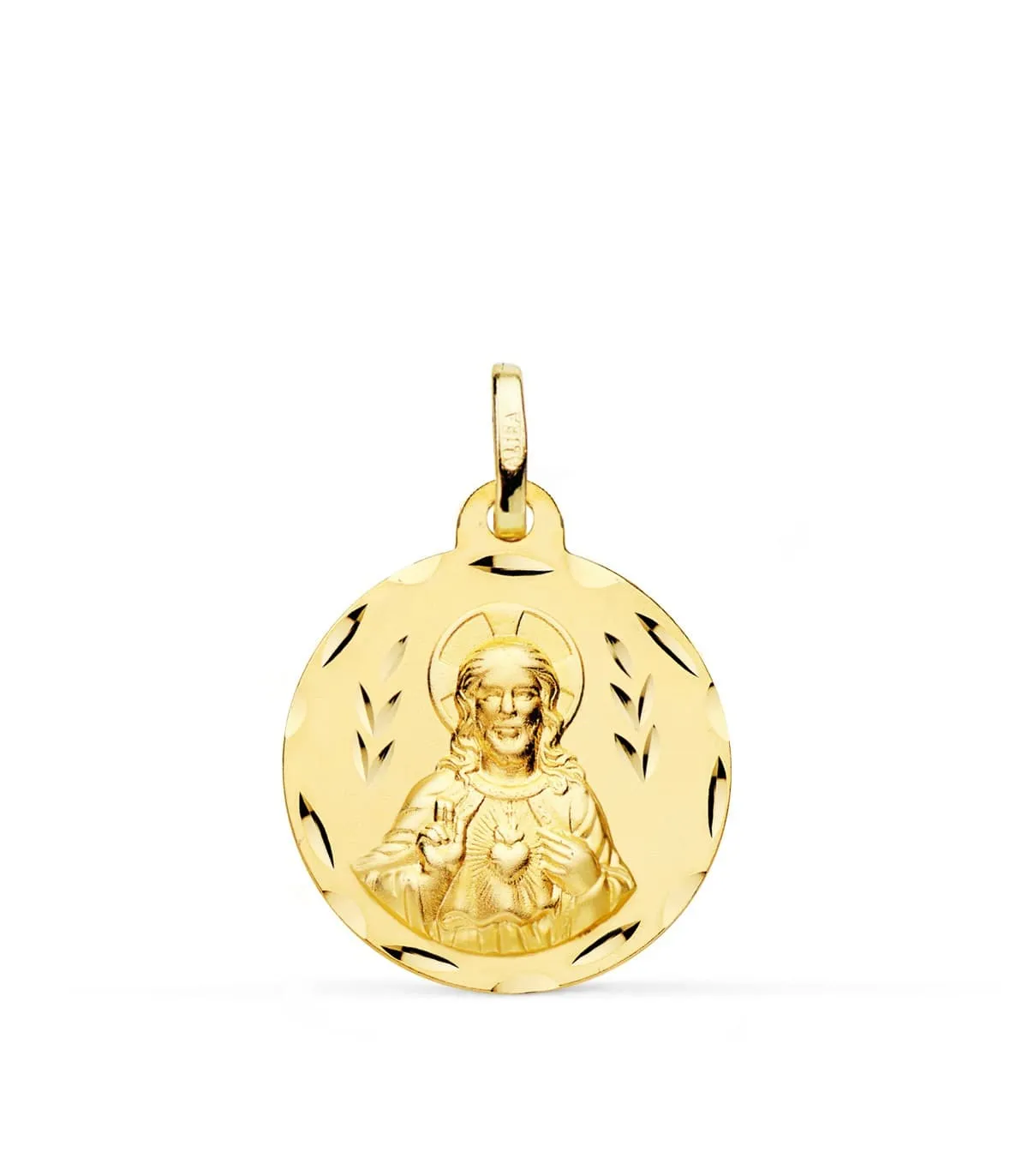 V. du Mont Carmel et C. Jésus Or 18K Scapulaire Sculptée 20mm