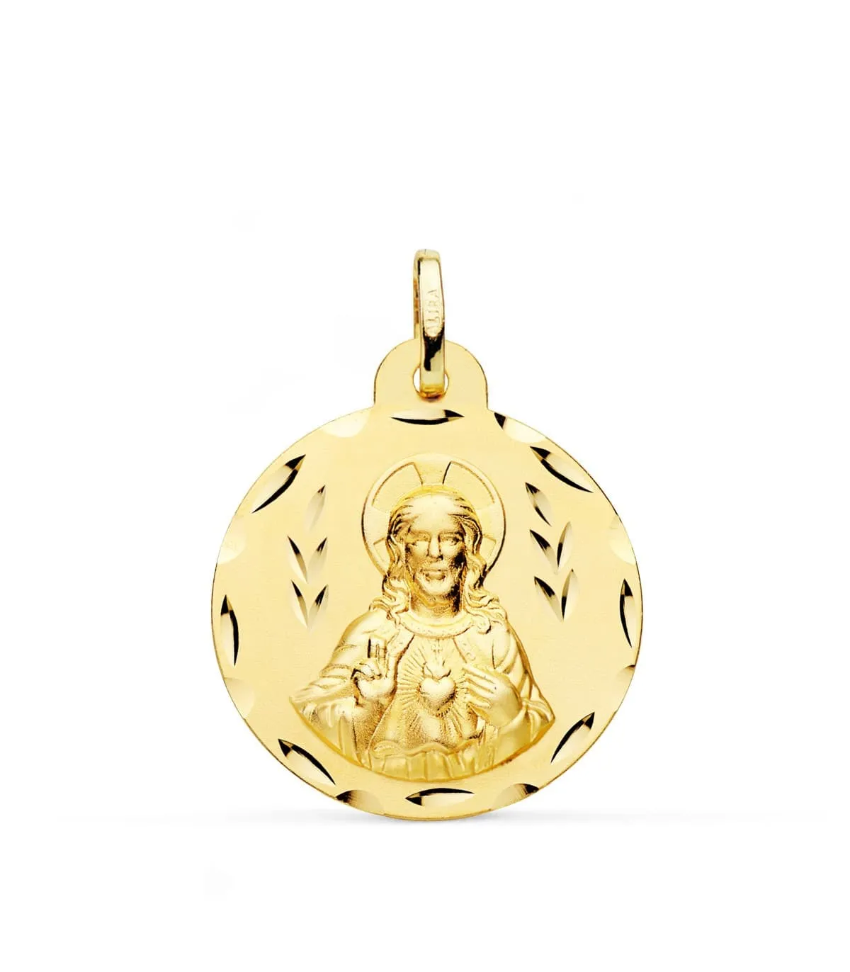 V. du Mont Carmel et C. Jésus Or 18K Scapulaire Sculptée 24mm