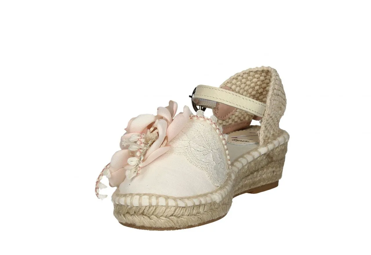 Valenciana Beig Flor Rosa Con Pulsera