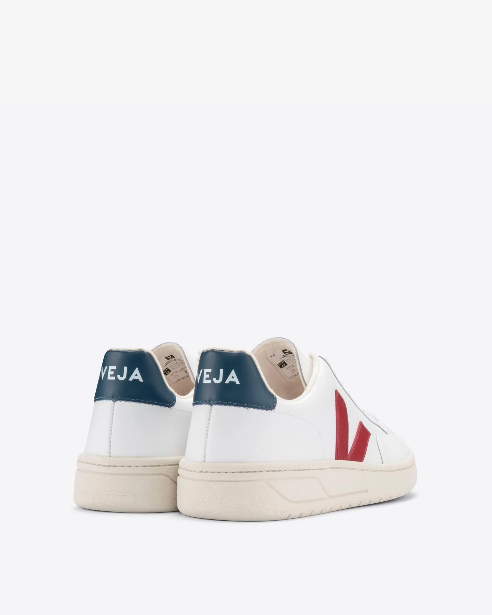 VEJA V12 LEATHER EXTRA WHITE MARSALA NAUTICO