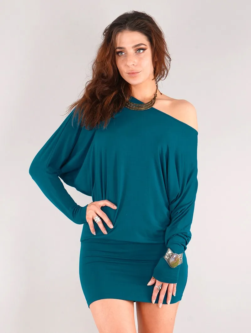 Vestido con manga murciélago 