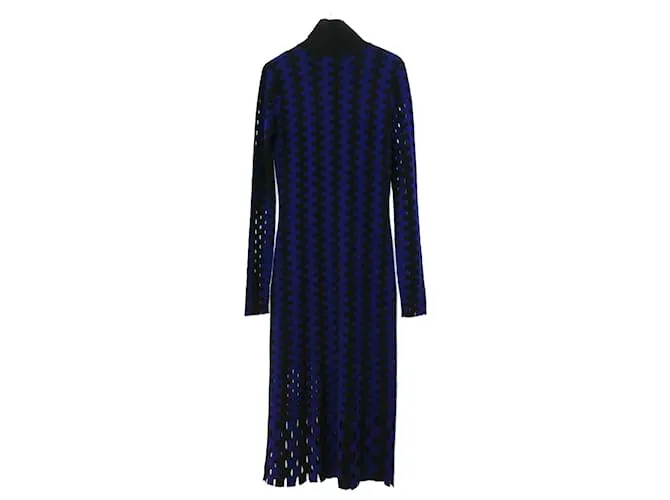 Vestido de punto a cuadros de Diane Von Furstenberg Azul 
