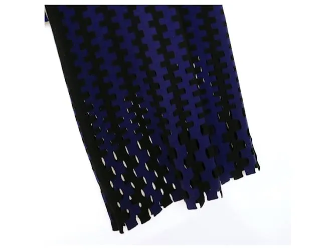 Vestido de punto a cuadros de Diane Von Furstenberg Azul 
