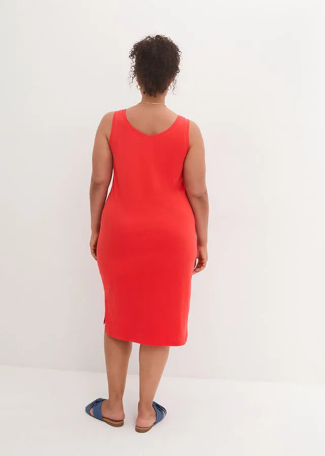 Vestido de punto con abertura Amapola